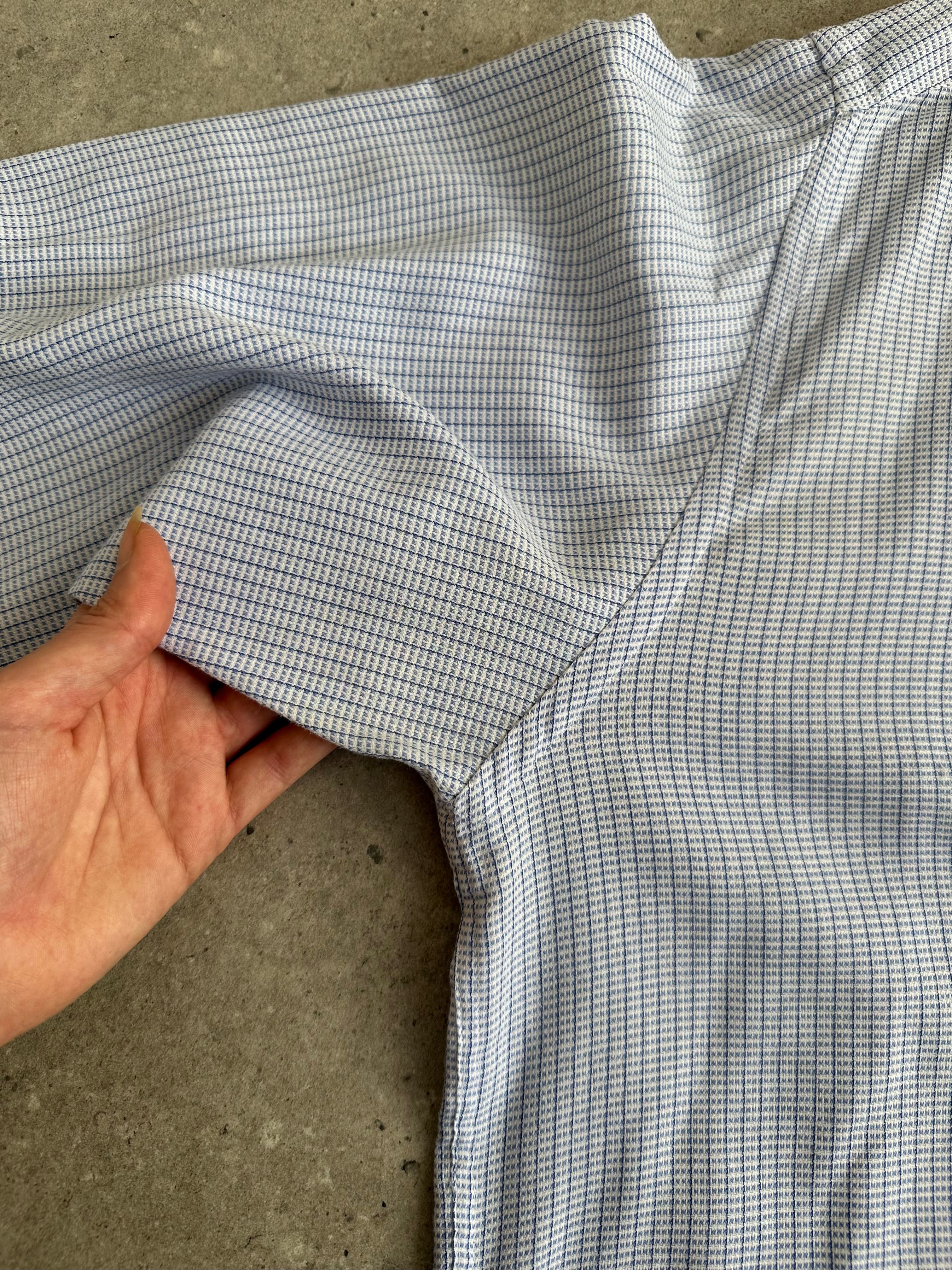 Christian Dior cotton check logo shirt in XL/XXL, featuring a classic checked pattern and Dior branding on the chest.