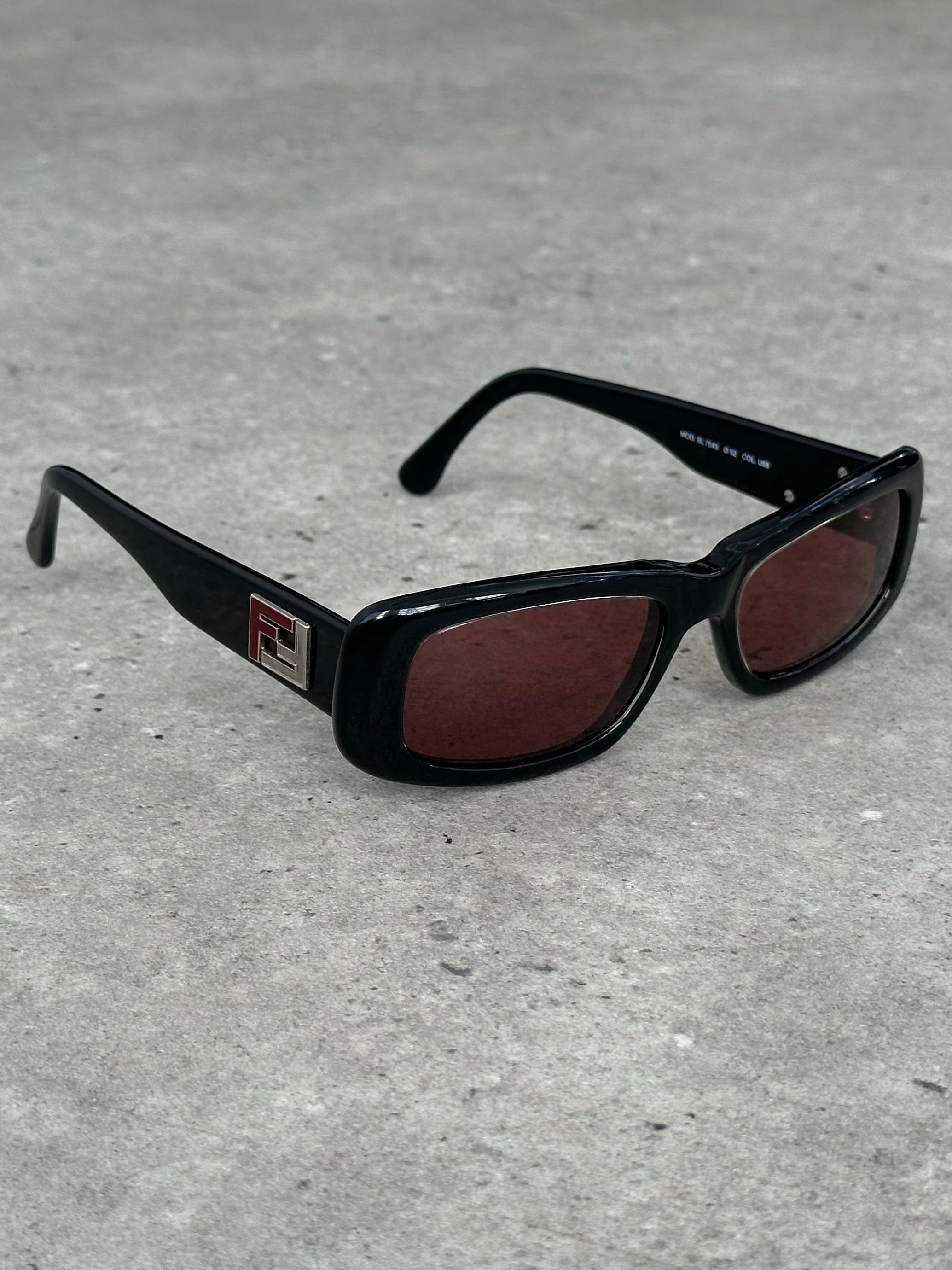 Fendi 1990s Logo Rectangle Sunglasses
