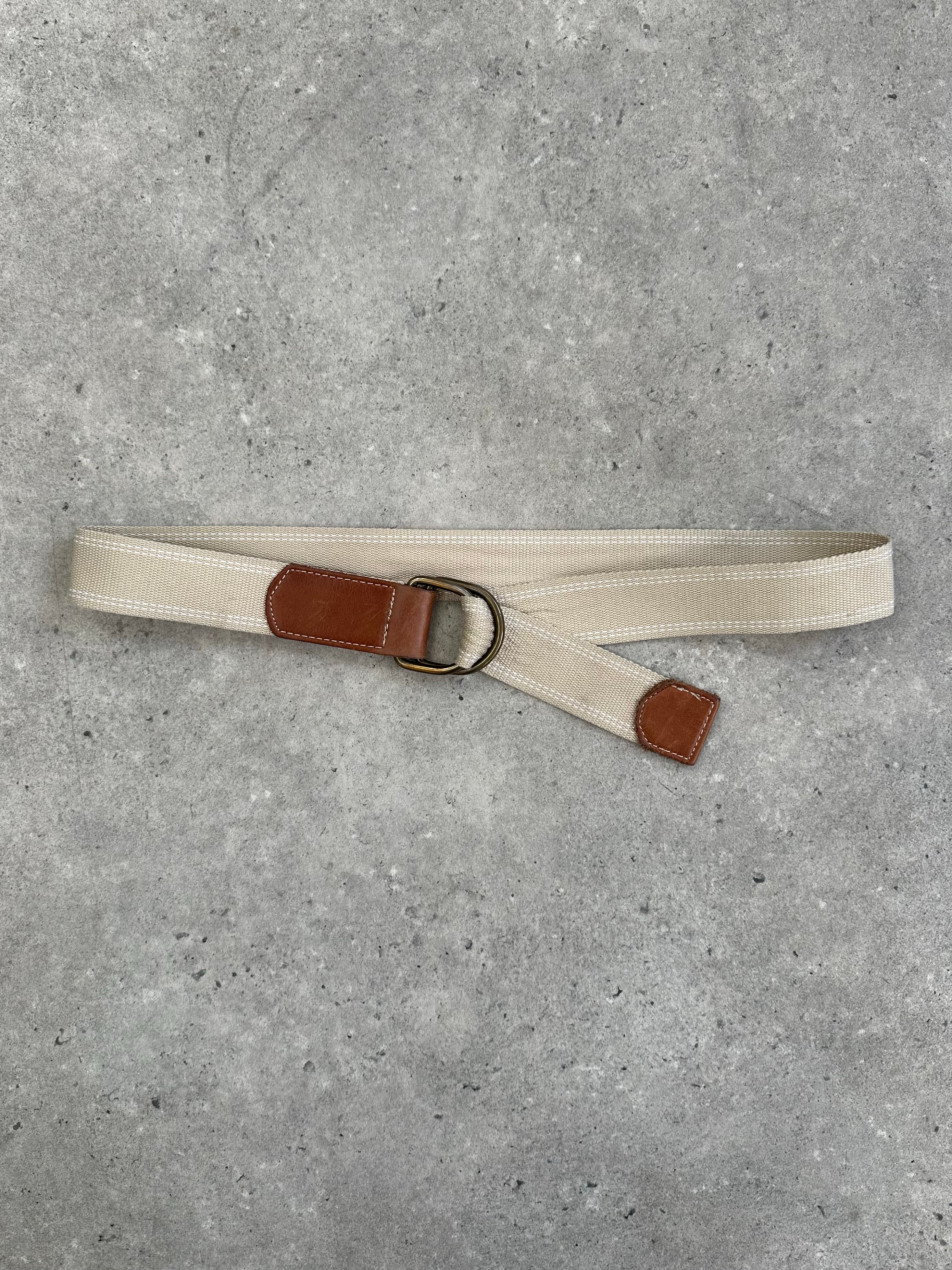 Vintage 1990s Leather Woven Belt - One size