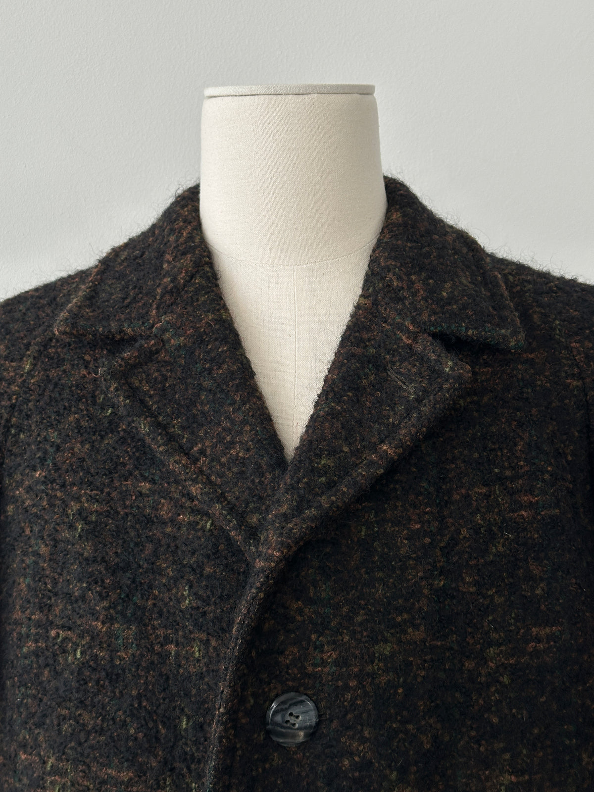 Vintage 1990s Wool Mohair Single Breasted Coat - L