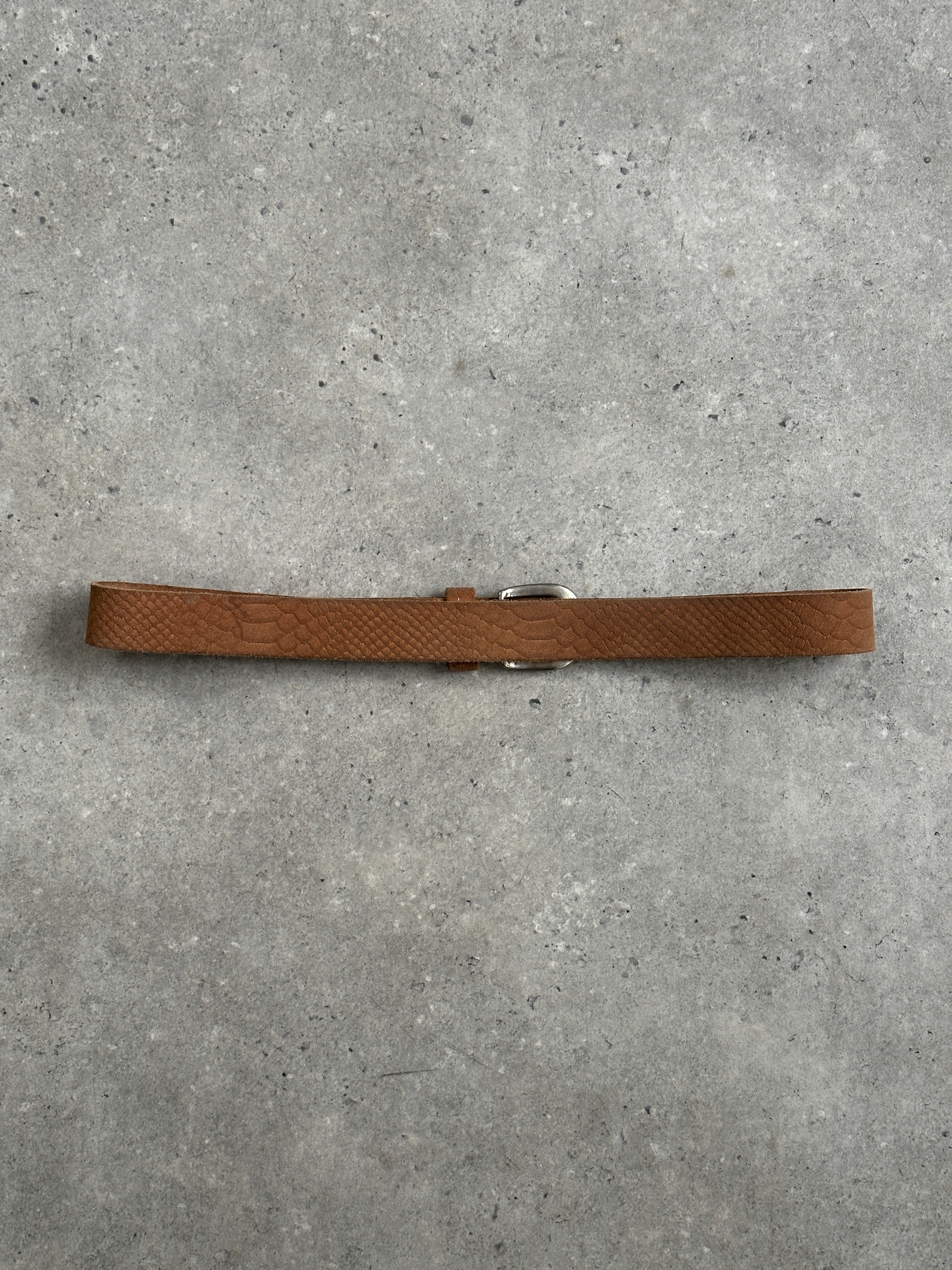 Vintage 1990s Slim Leather Belt - W32-39