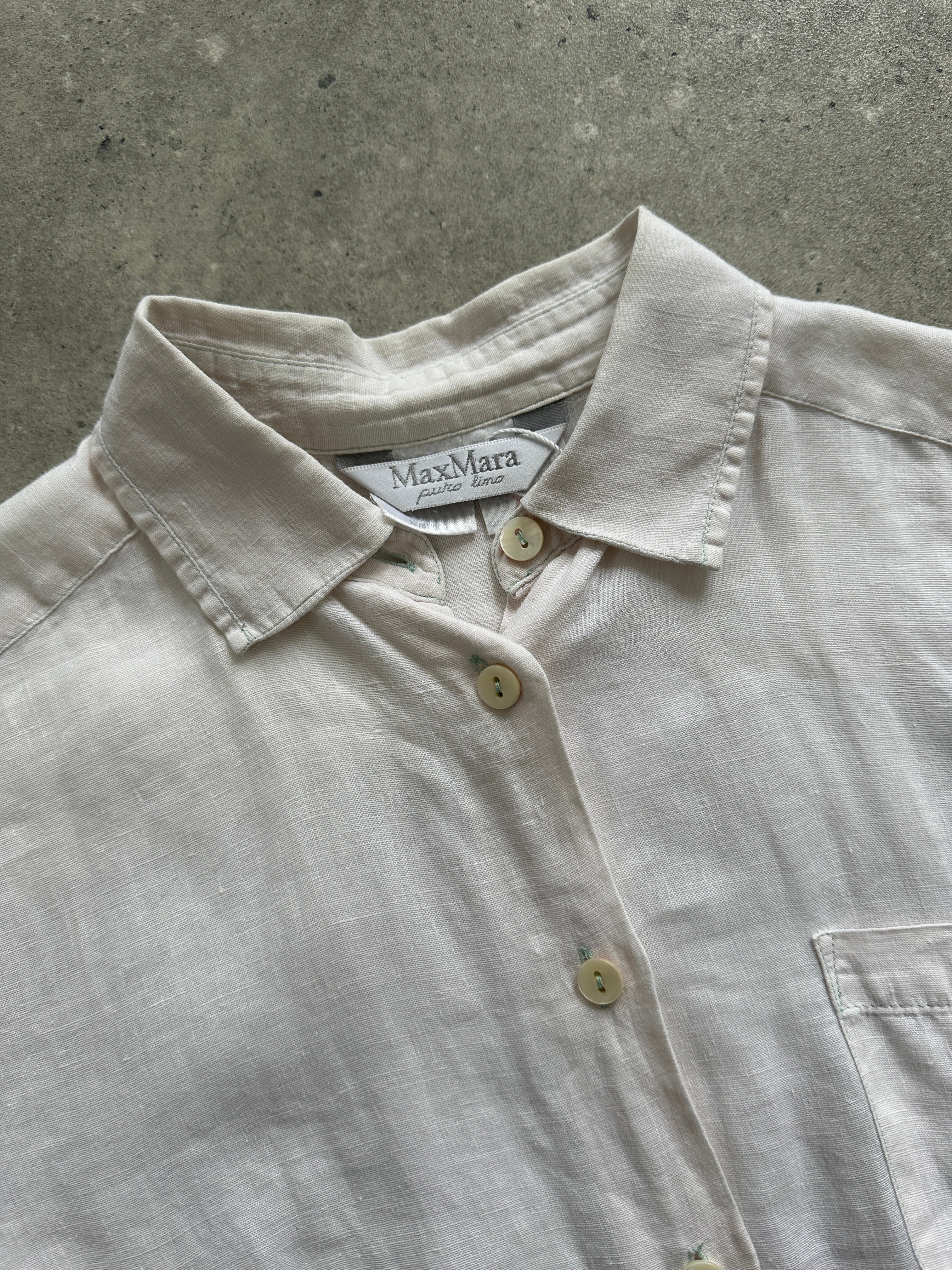 Max Mara Pure Linen Shirt - S/M - SYLK