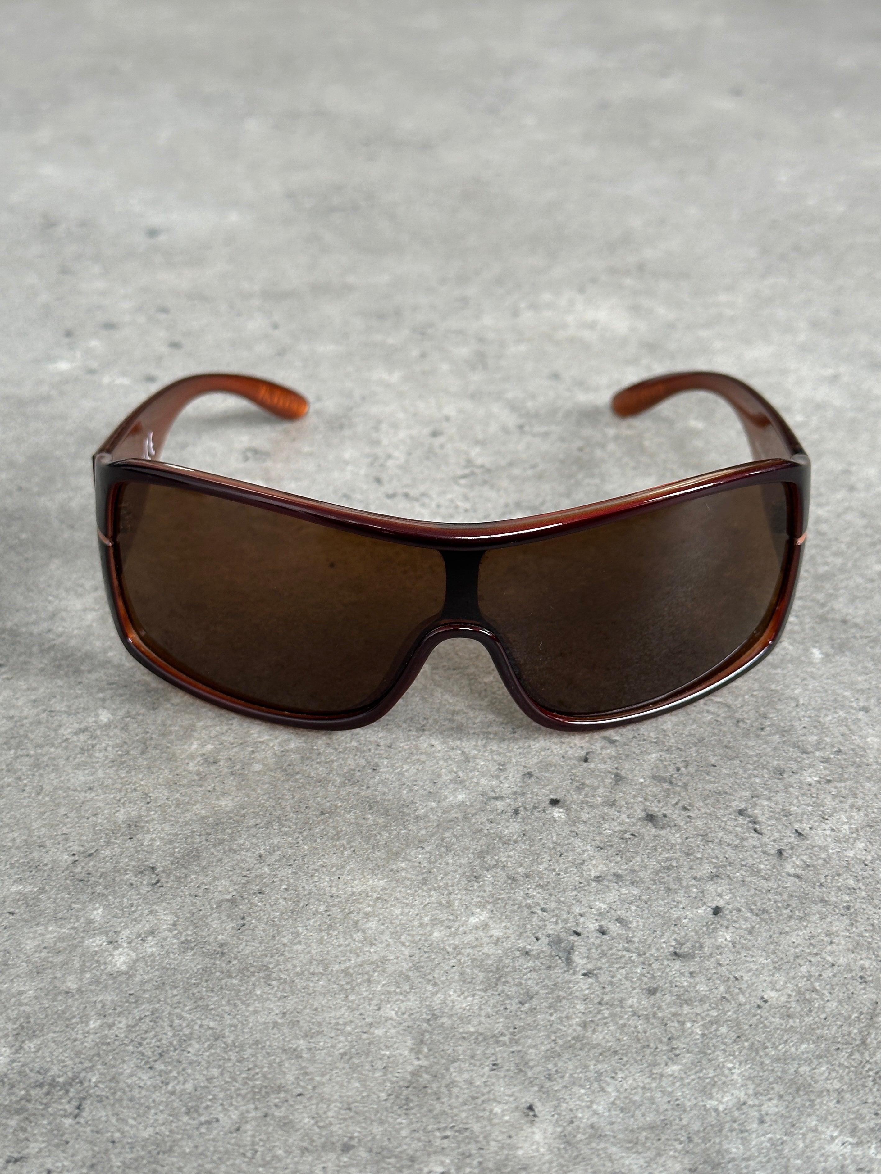 Replay 2000s Oversized Shield Logo Sunglasses
