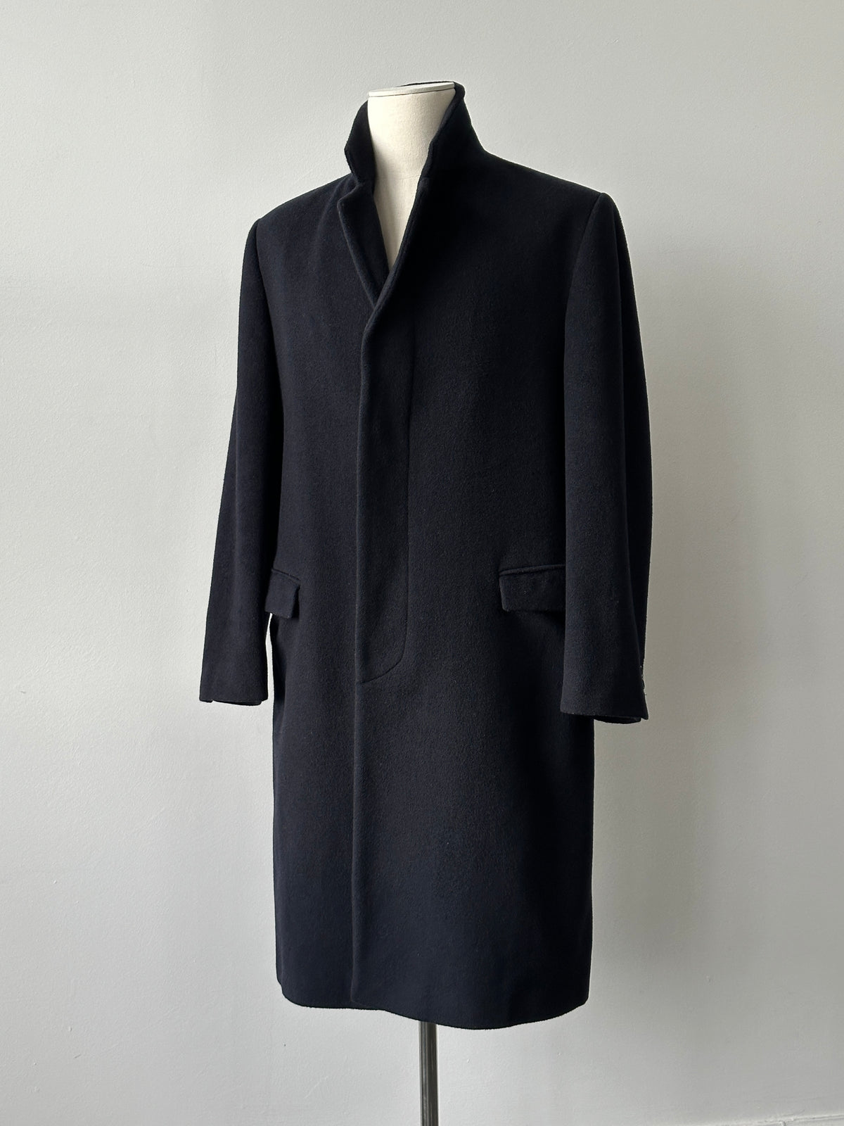 Vintage 1990s Wool Single Breasted Coat - L