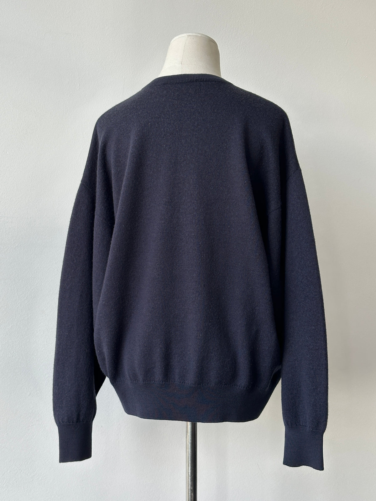 Burberrys 1990s Merino Wool Logo Jumper - M