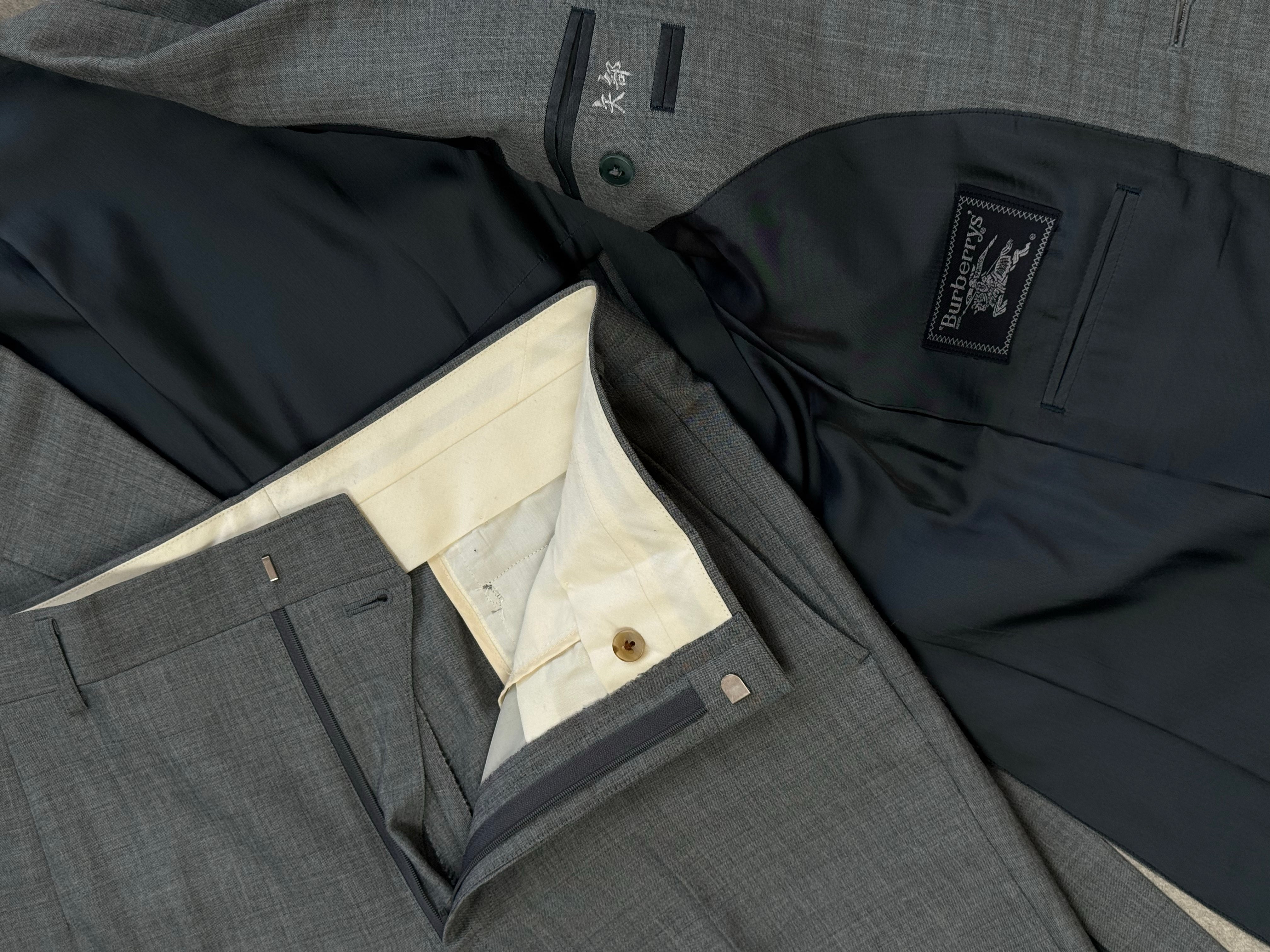 Burberry 1990s Pure Wool Single Breasted Tailored Suit - 36S/S