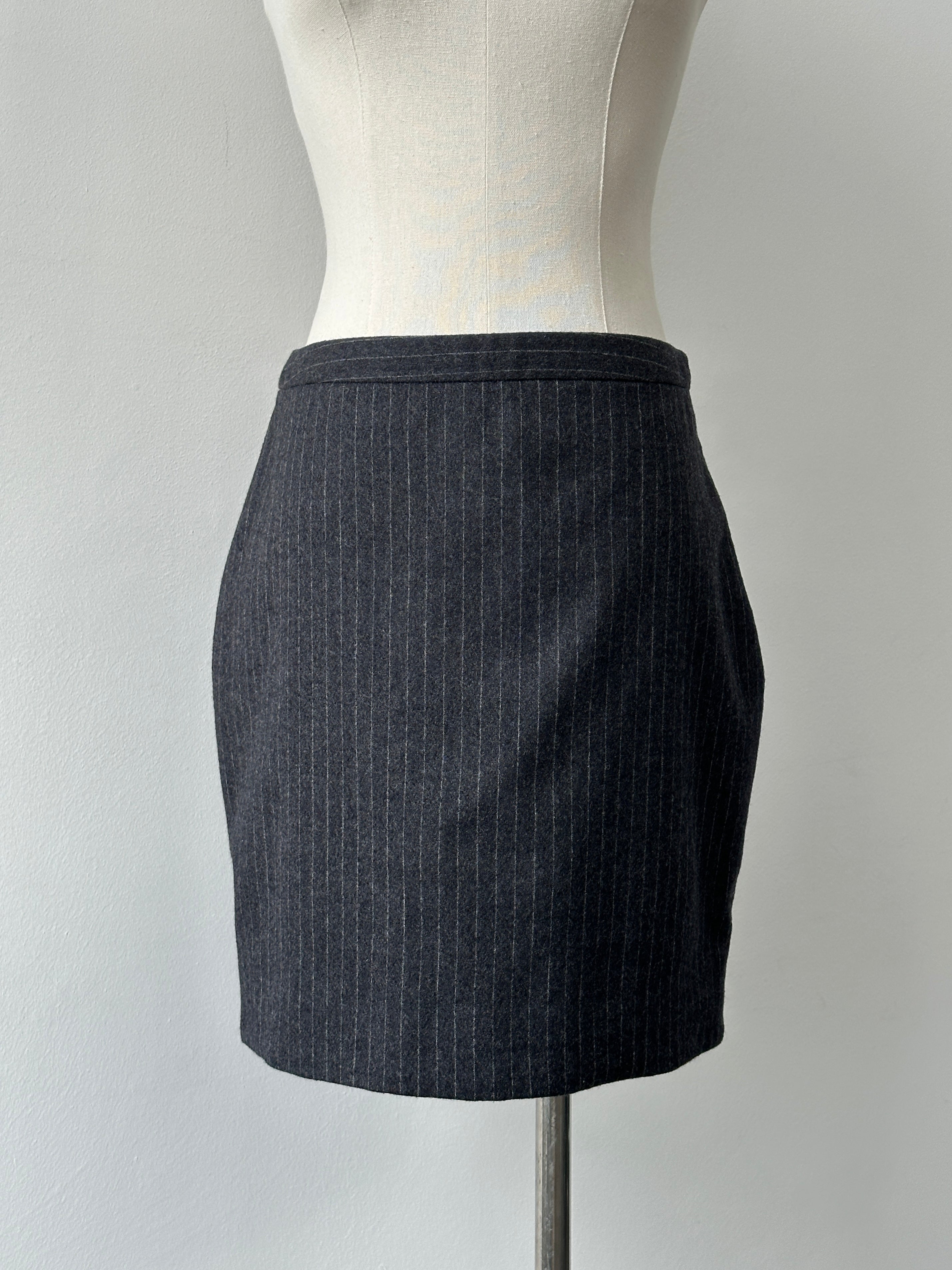 Joseph Pure Virgin Wool Striped Mini Skirt - W28