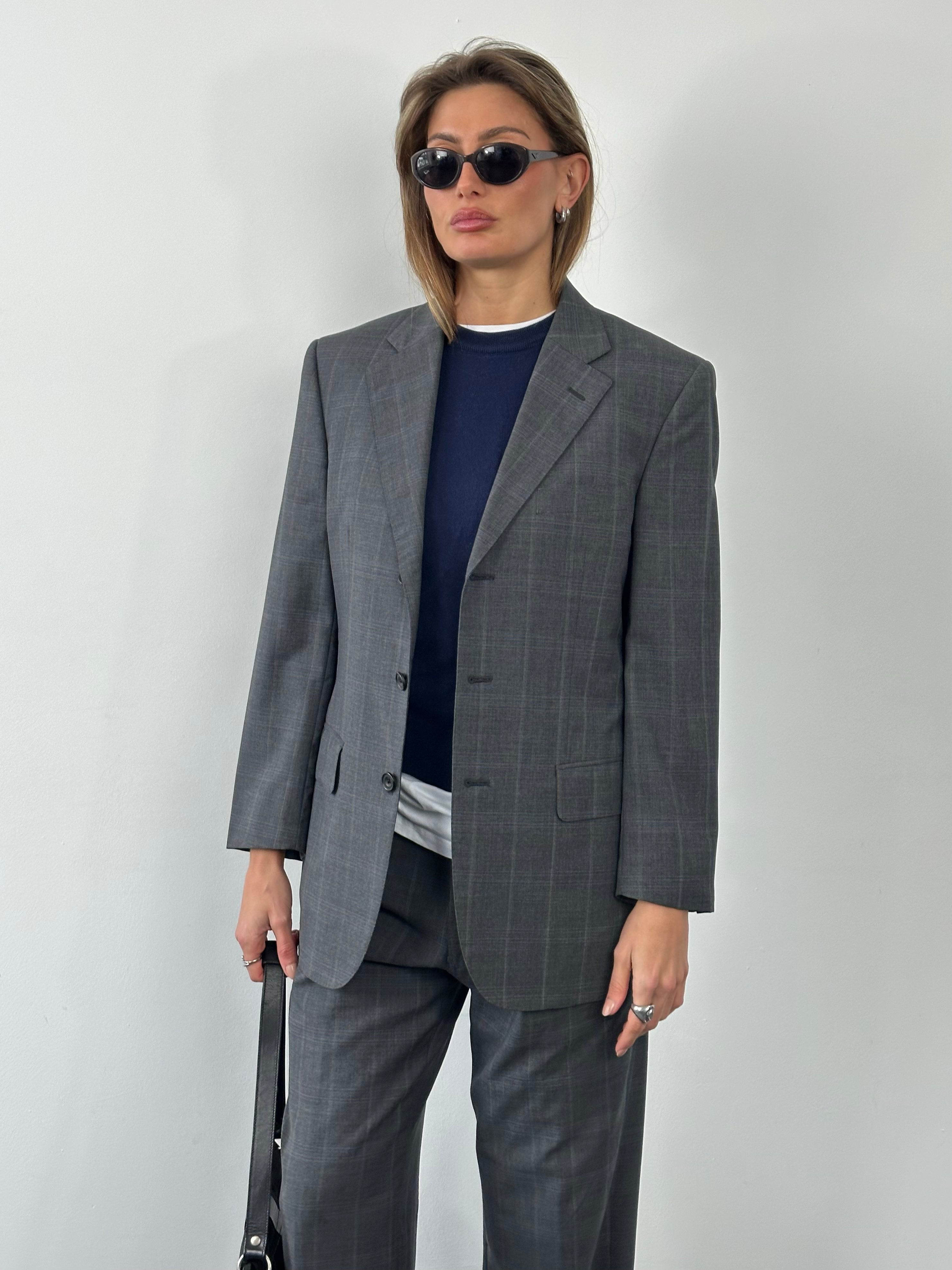 Burberry London 1990s Check Pure Wool Single Breasted Suit - 38S/S