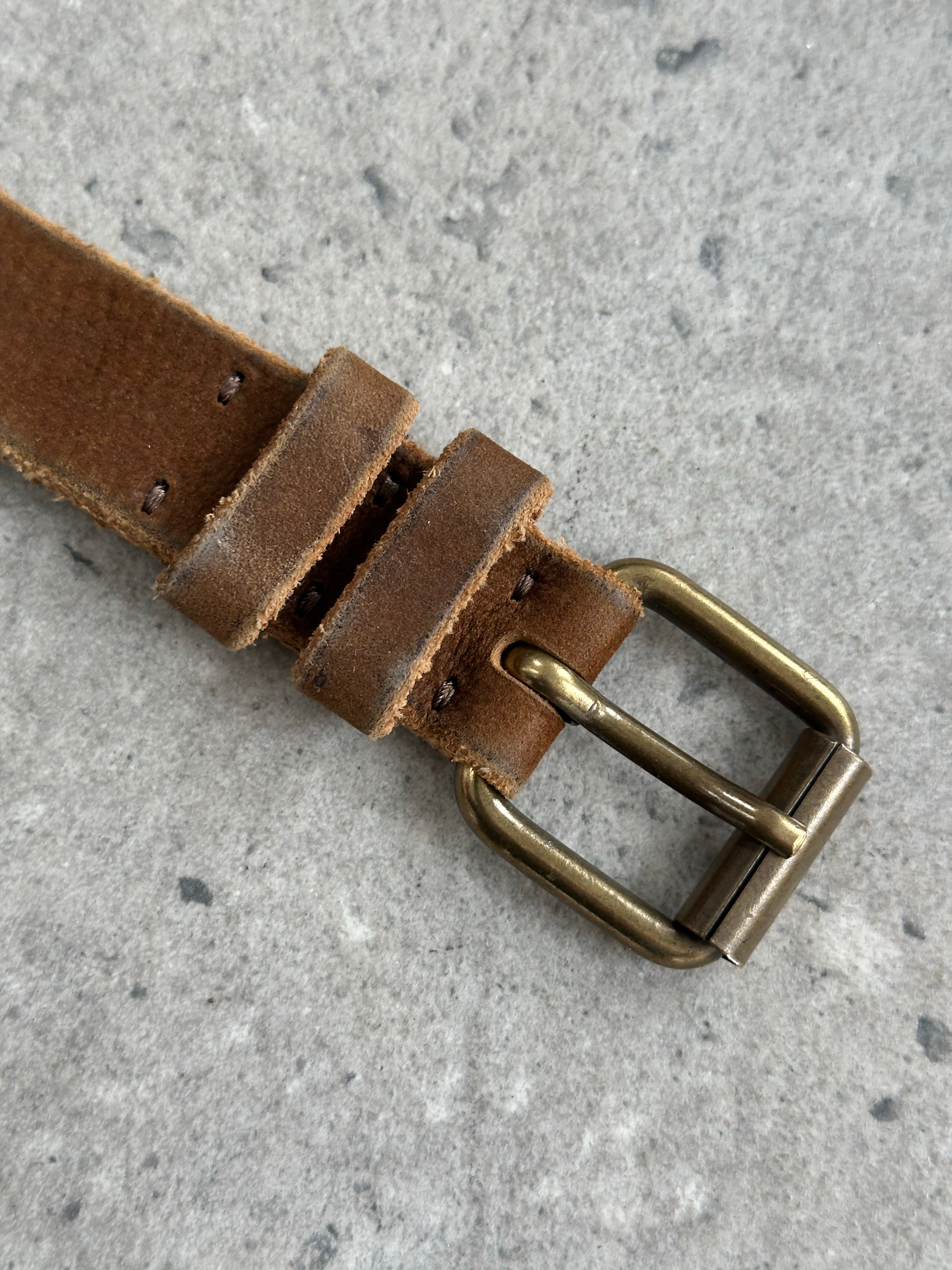 Italian Vintage 1990s Suede Chunky Wrap Belt - W26-28
