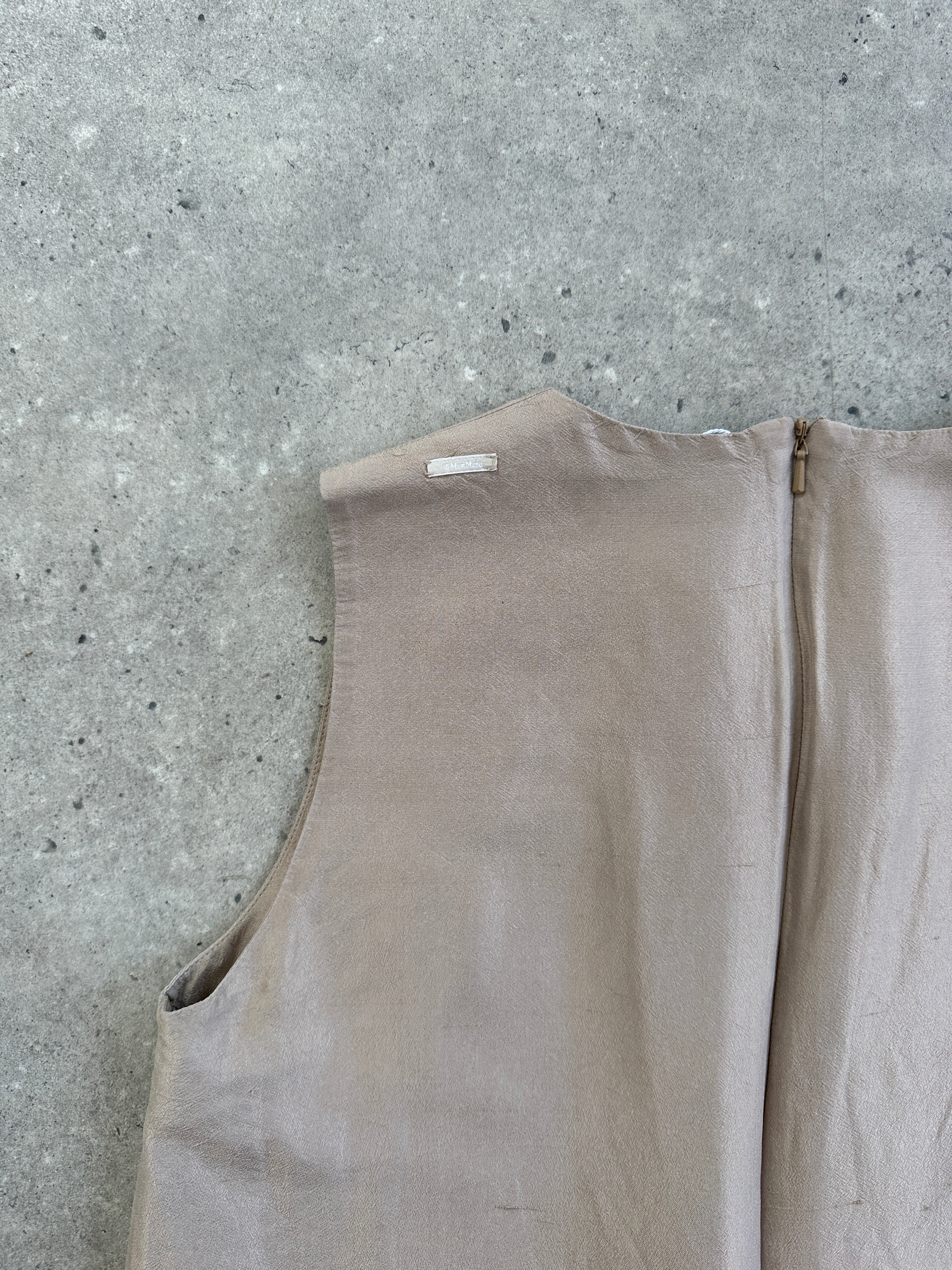 Max Mara ‘S Silk Layered Wide Leg Jumpsuit - S/M - SYLK