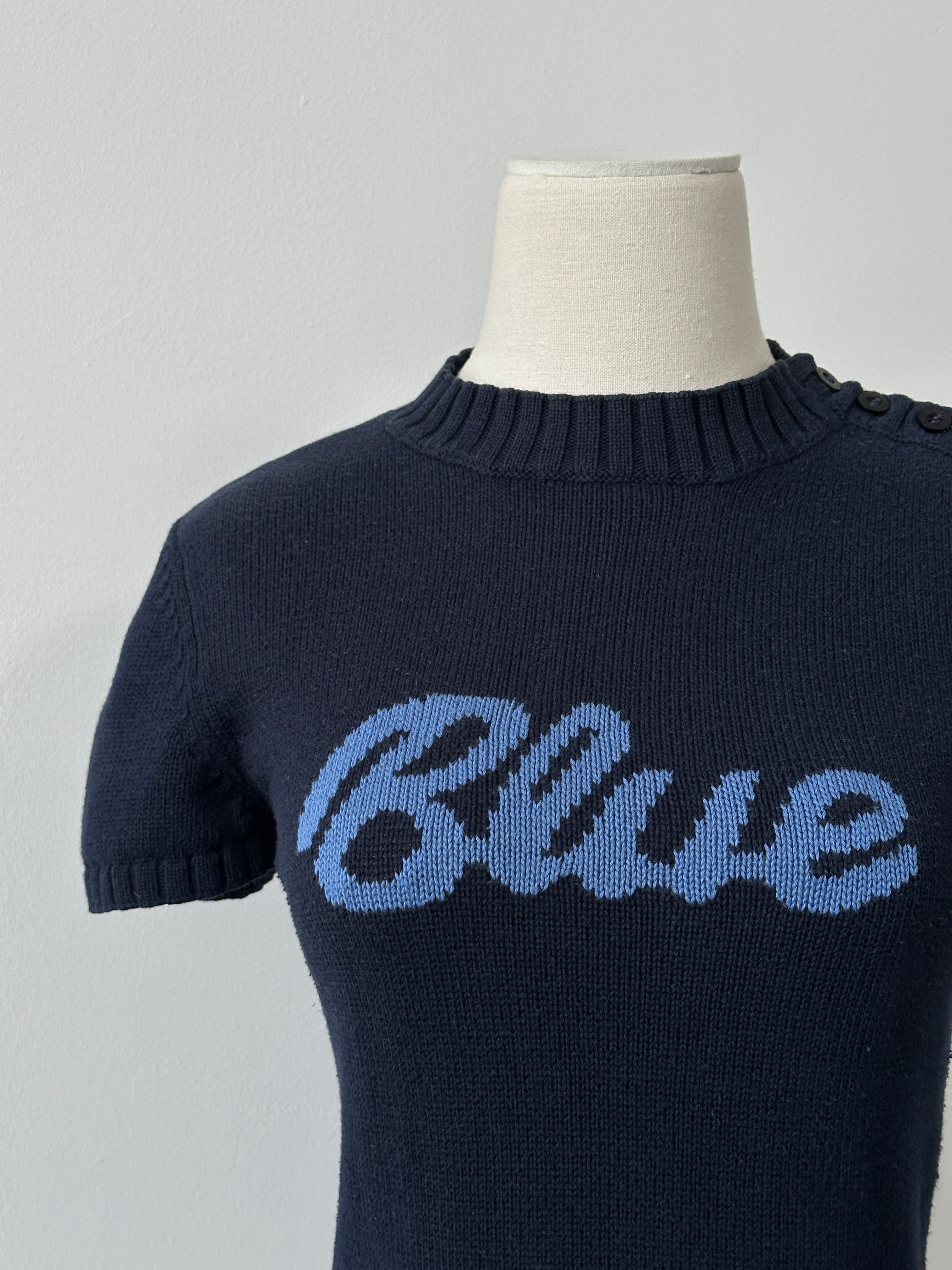 Burberry Blue Label Pure Cotton Knit Jumper - XS-S
