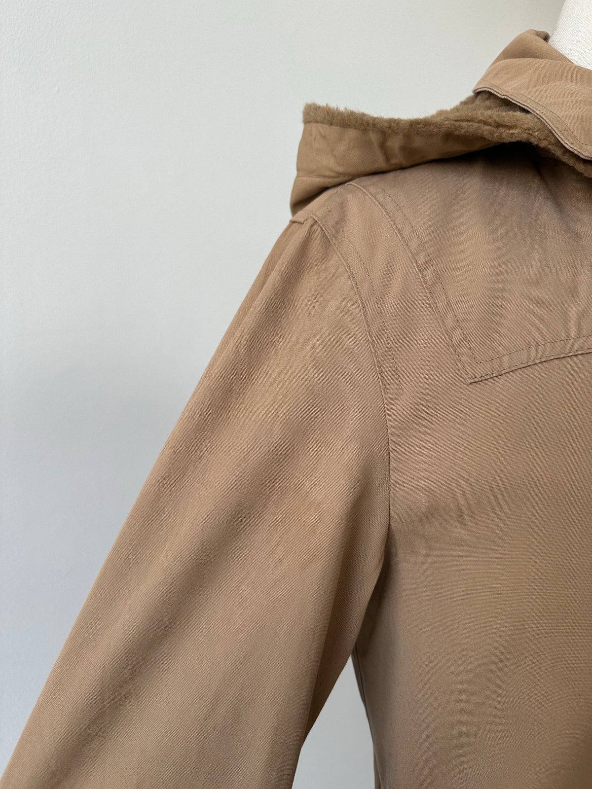 London Fog 1980s Cotton Belted Hooded Belted Trench - M
