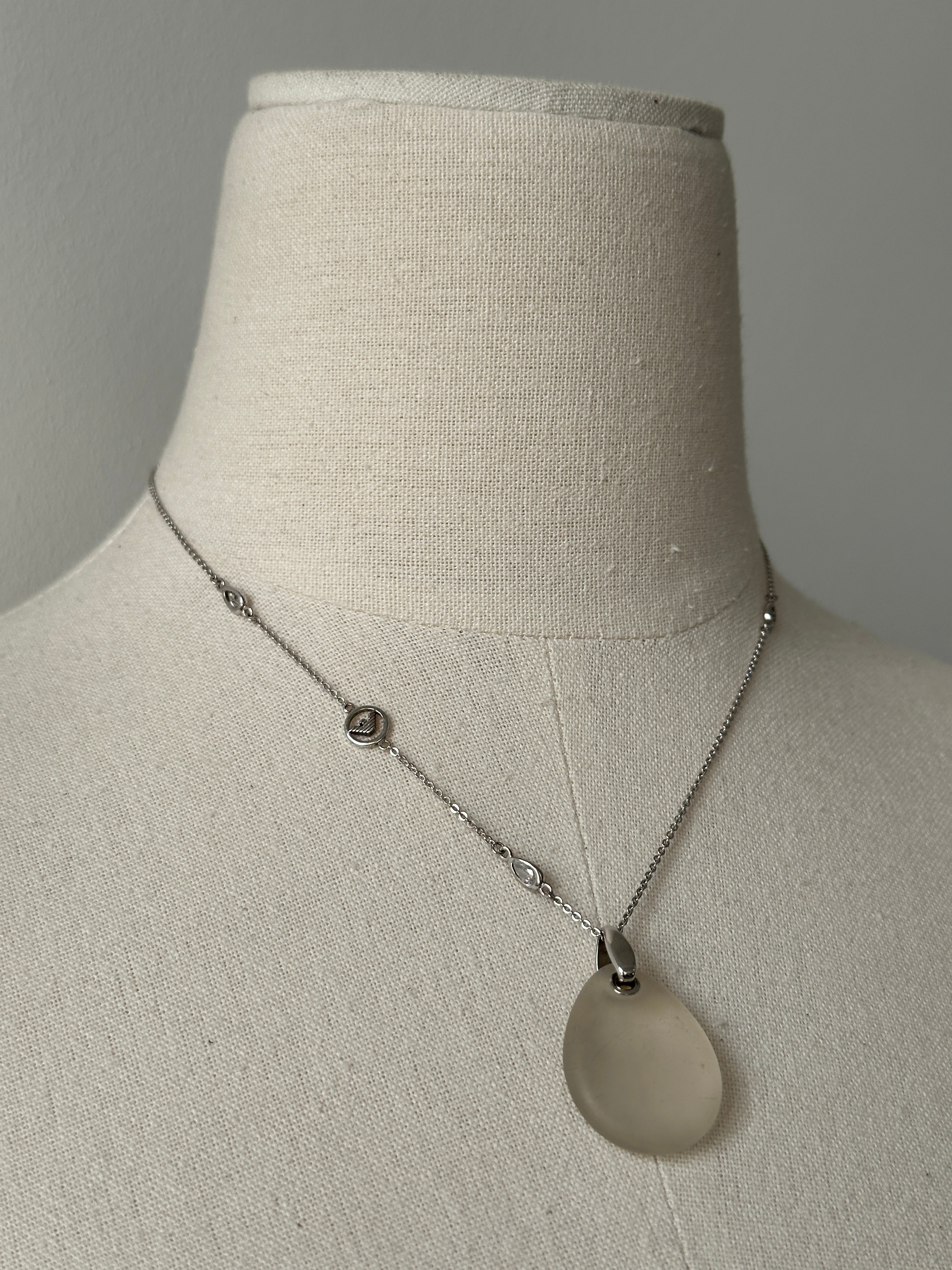 Emporio Armani 2000s Sterling Silver Pendant Necklace Jewellery