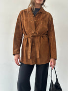 Italian Vintage Belted Suede Jacket - M/L - SYLK