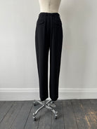 Giorgio Armani 1990s Wool Straight Leg Tailored Trousers - W24 - SYLK