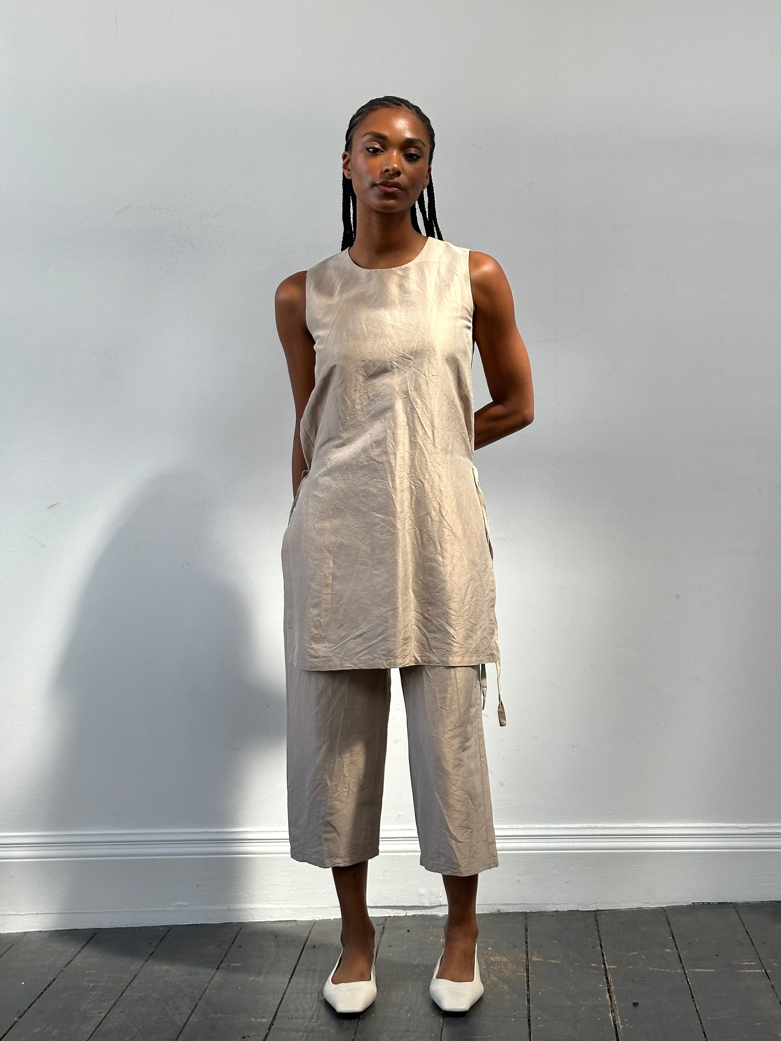 Max Mara ‘S Silk Layered Wide Leg Jumpsuit - S/M - SYLK