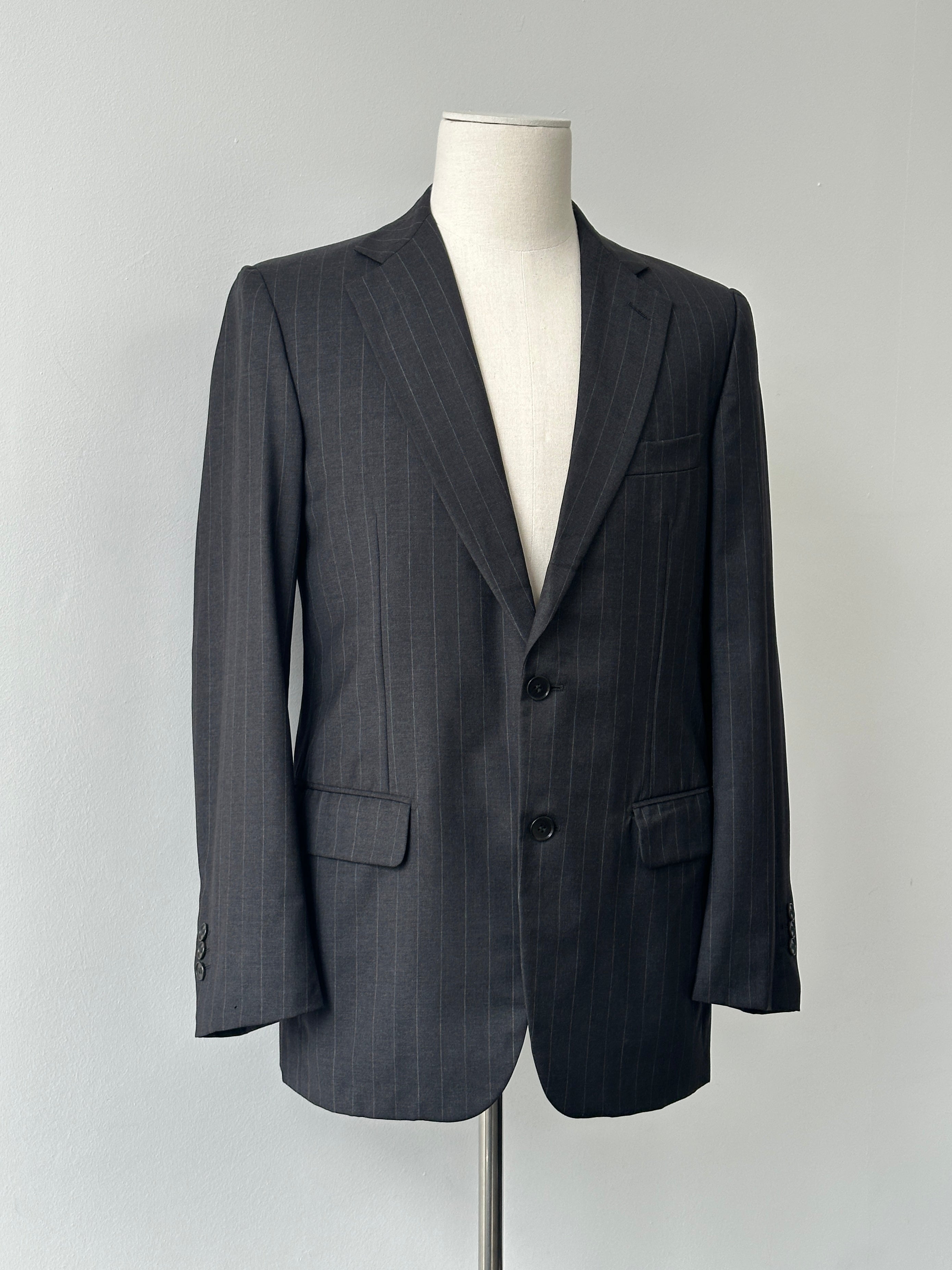 Loro Piana x Confitri Couture 1990S Pure Wool Striped Blazer - 38R