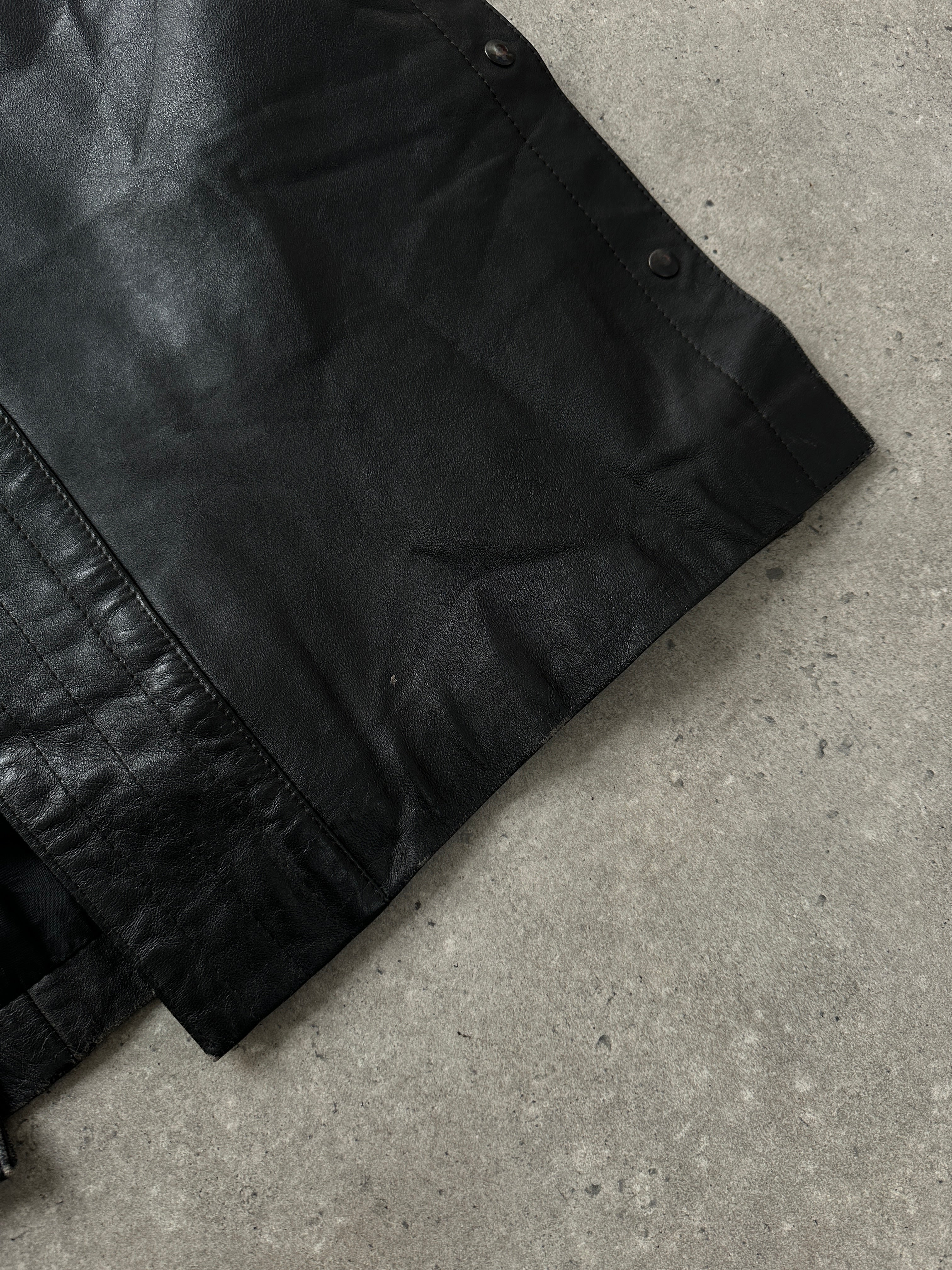 Vintage 1990s Leather Trench Coat - XL - SYLK