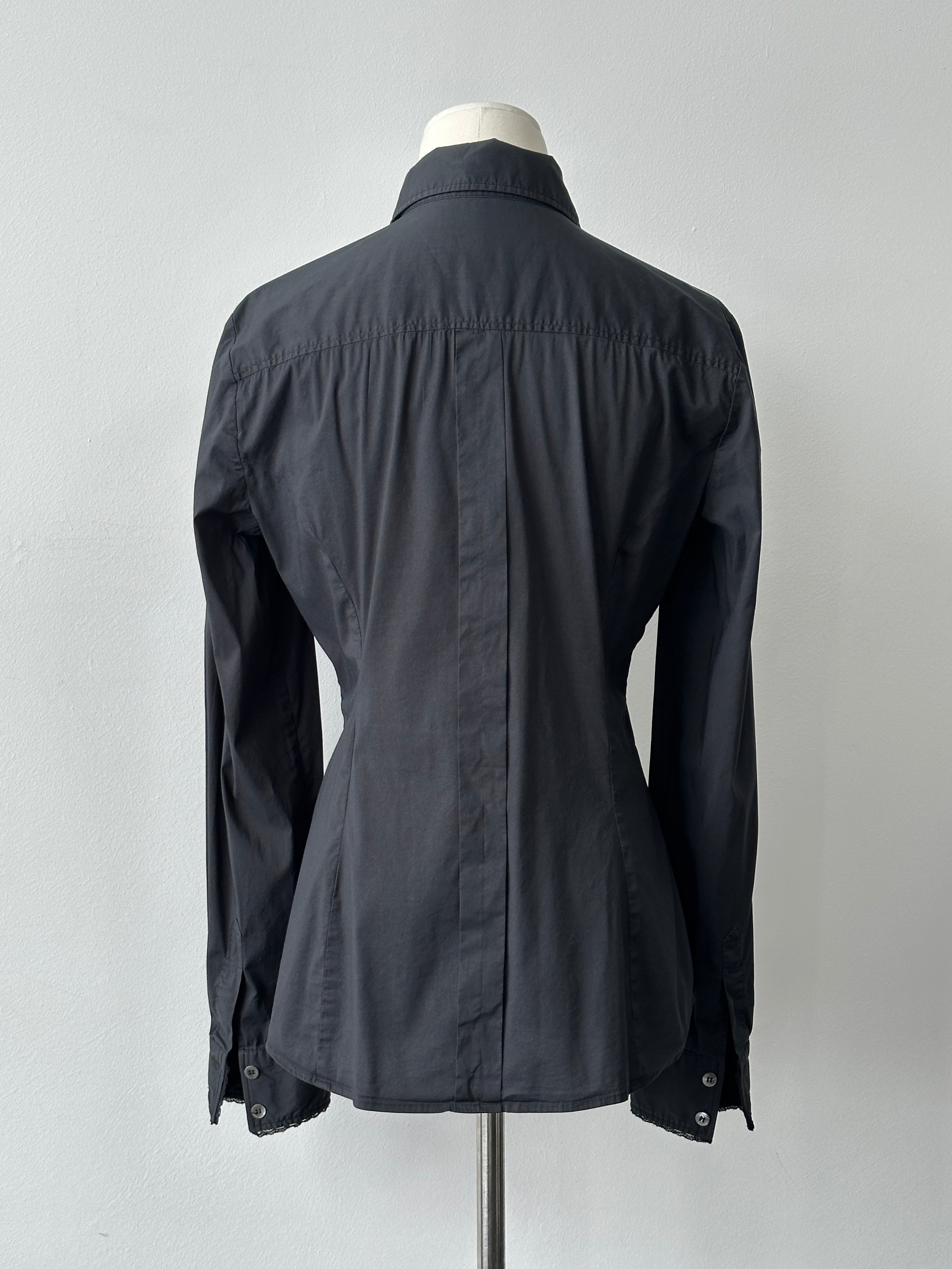 Dolce & Gabbana 1990s Dagger Collar Fitted Shirt - S-M