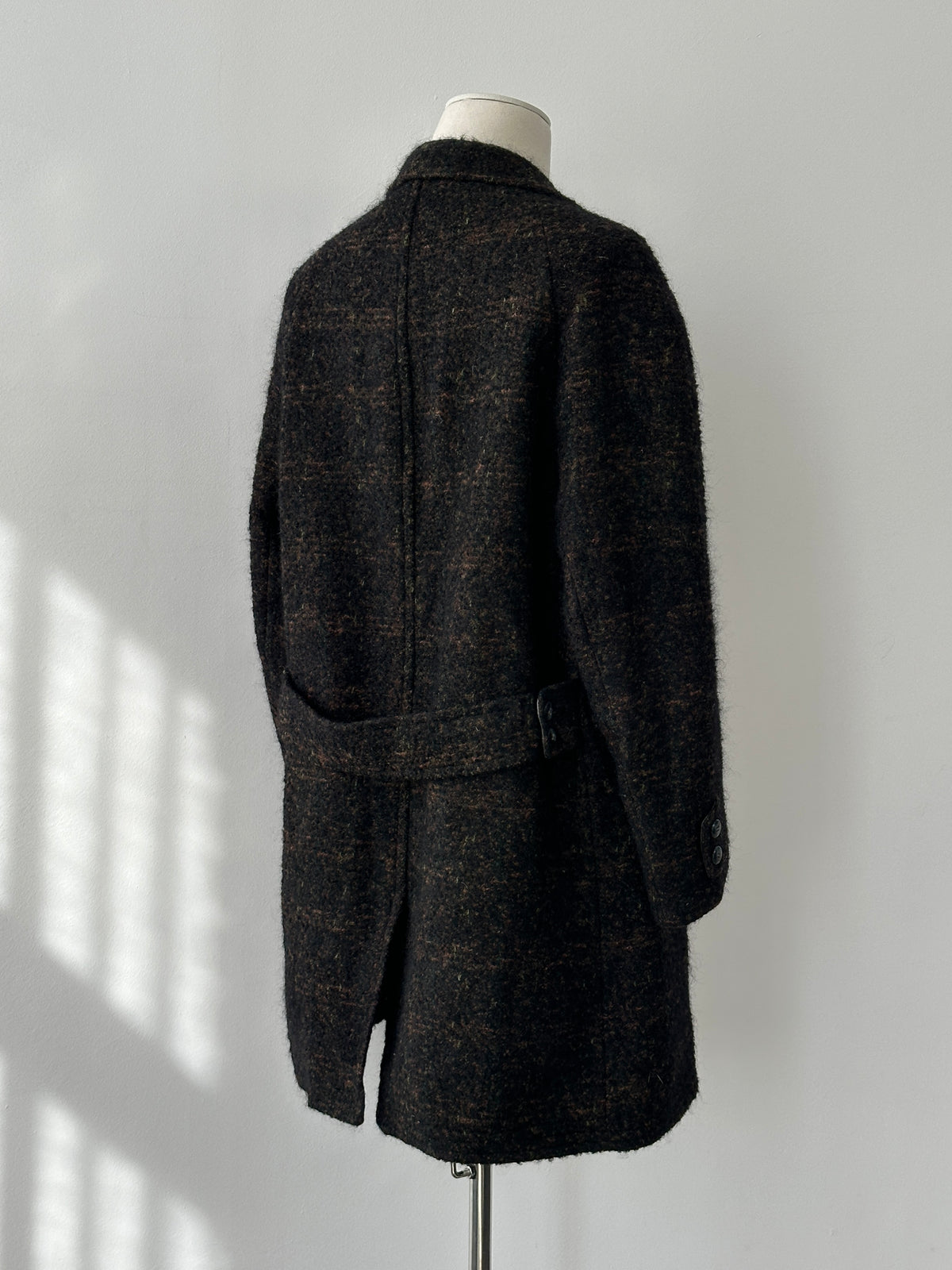 Vintage 1990s Wool Mohair Single Breasted Coat - L