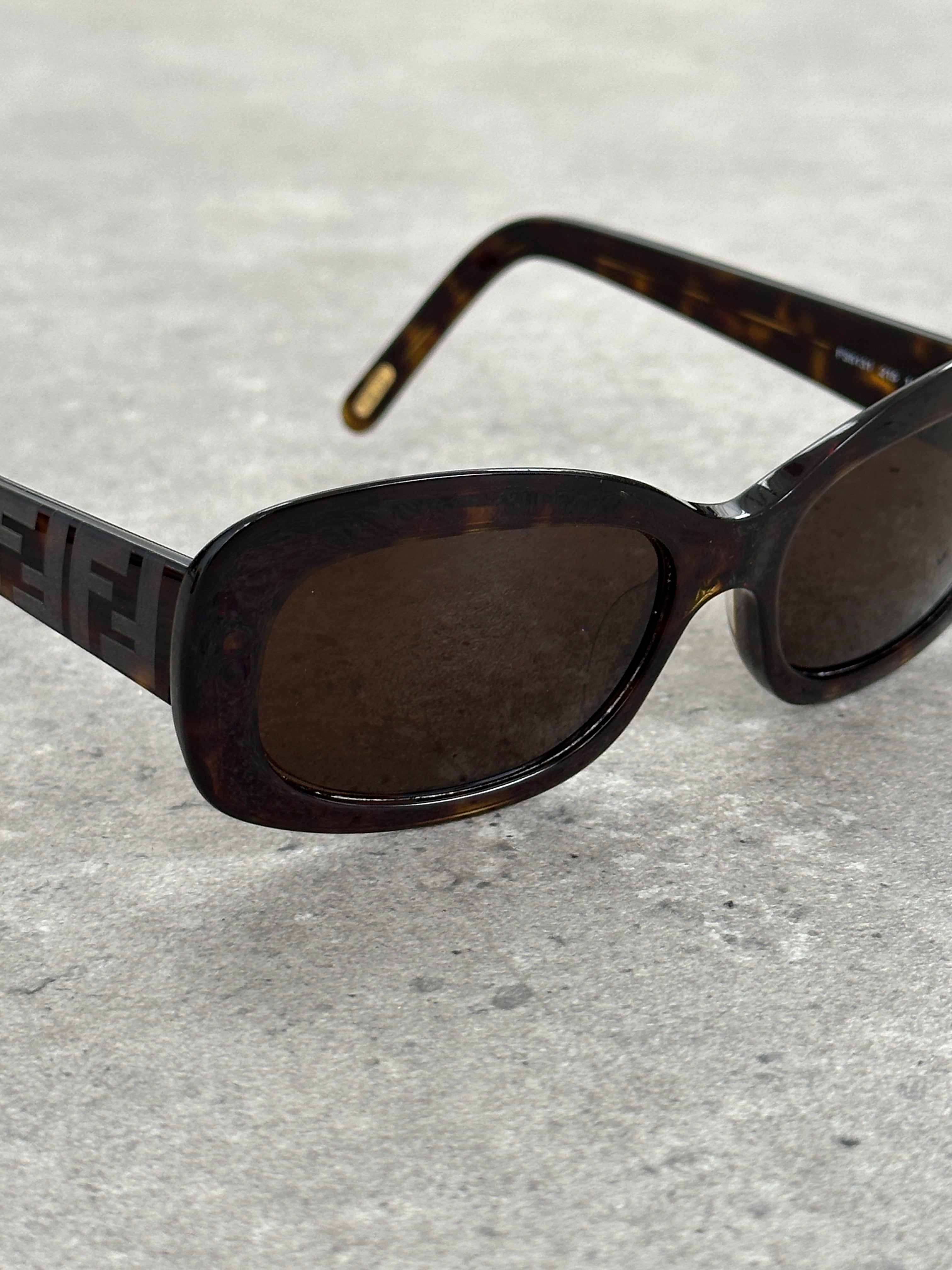 Fendi 2000s Oversized FF Monogram Logo Sunglasses