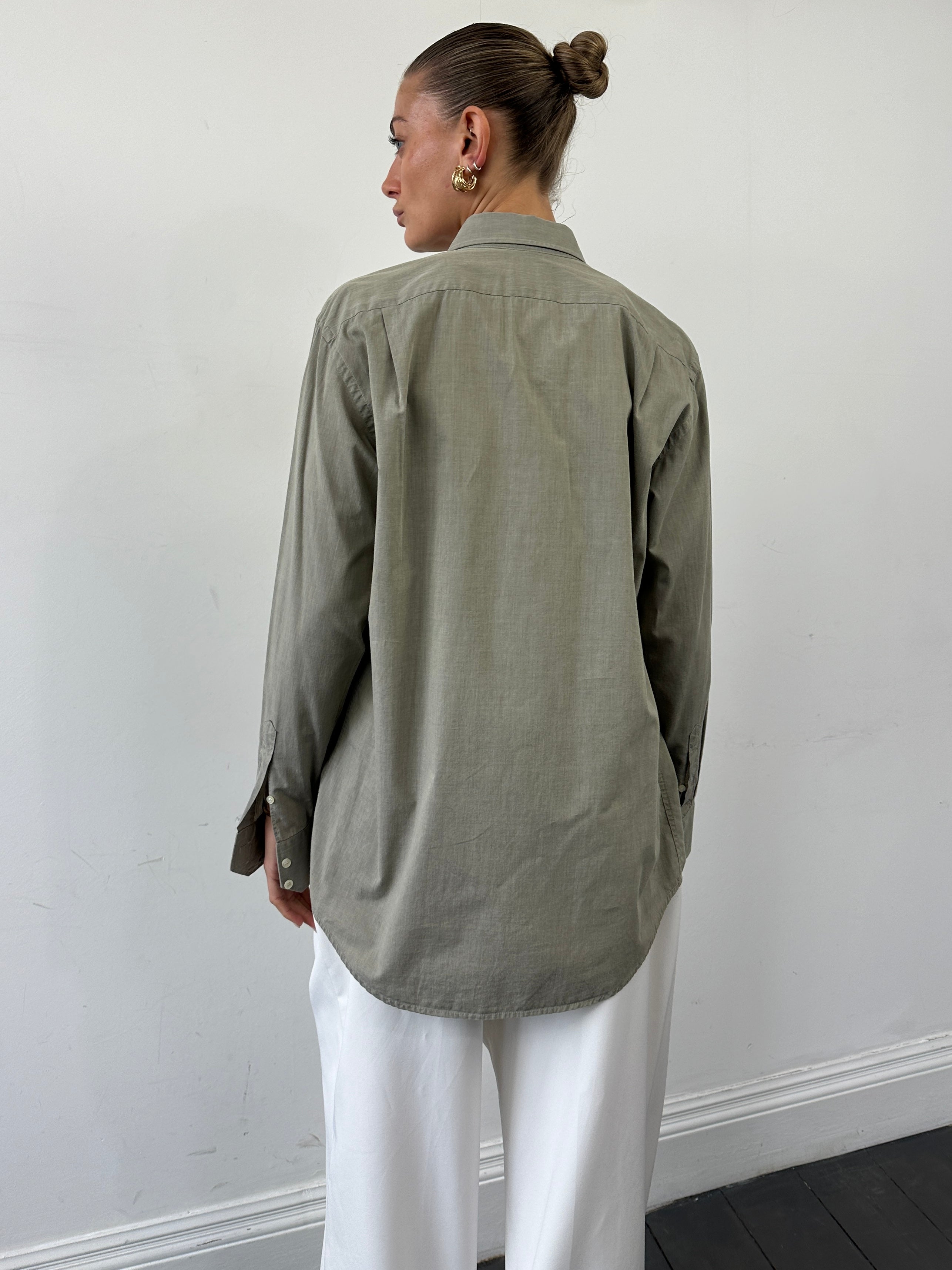 Lacoste Pure Cotton Logo Shirt in size M, featuring a classic design with the Lacoste crocodile logo on the chest.