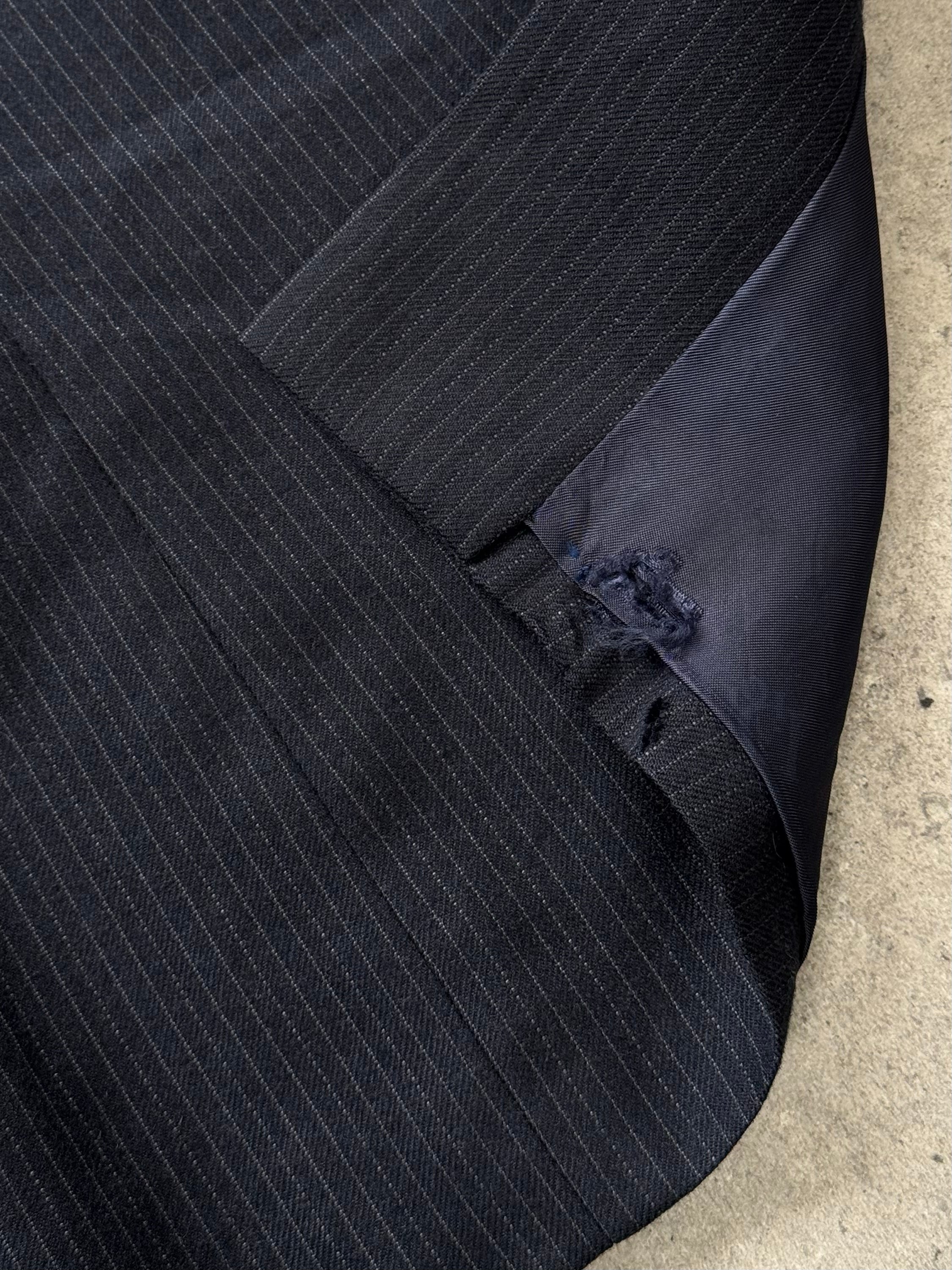 Christian Dior Monsieur 1980s Wool Striped Blazer - 40R/XL