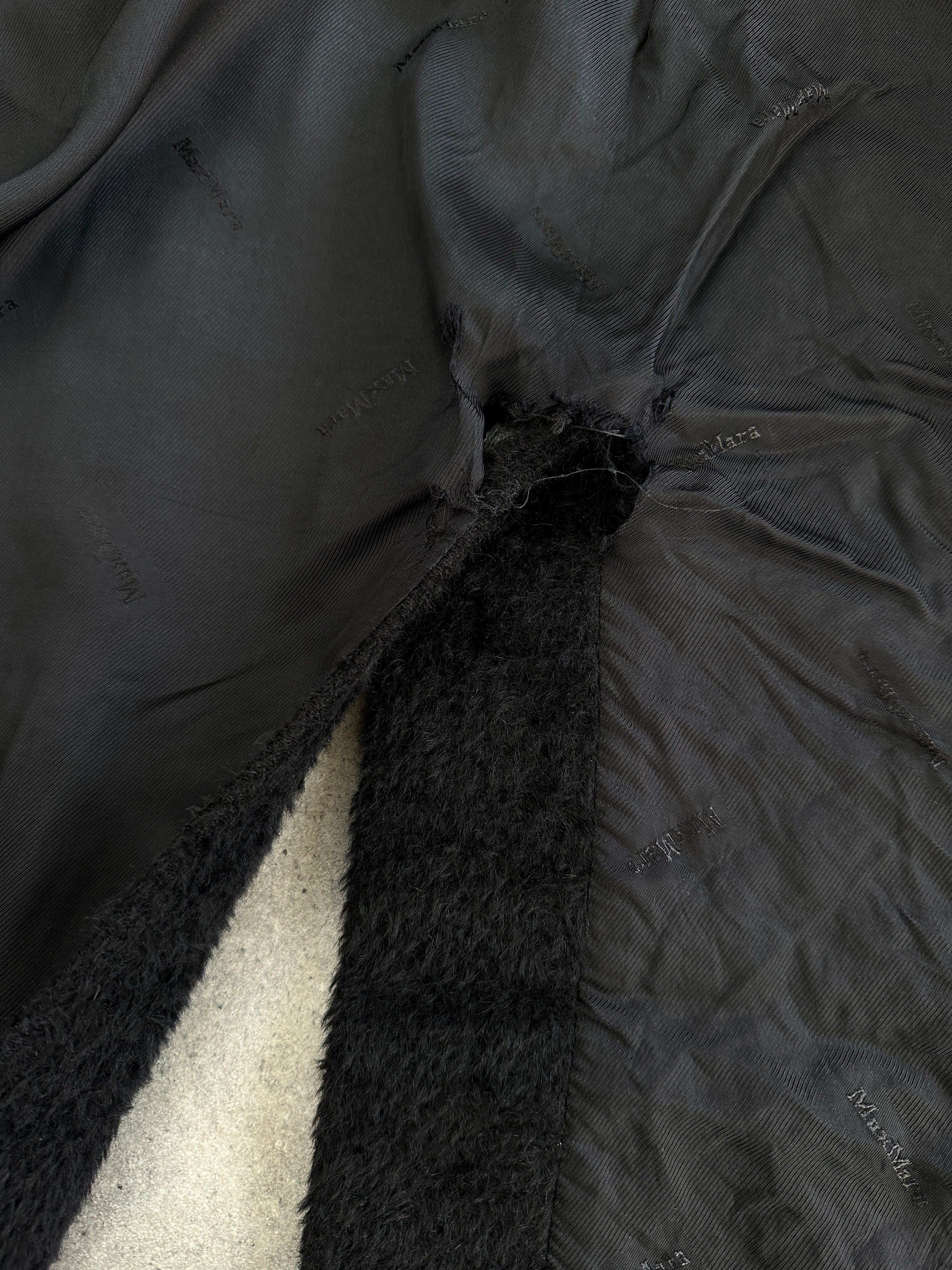 Max Mara Teddy alpaca wool coat in S/M, stylish and cozy with a plush texture, shown in a front view.