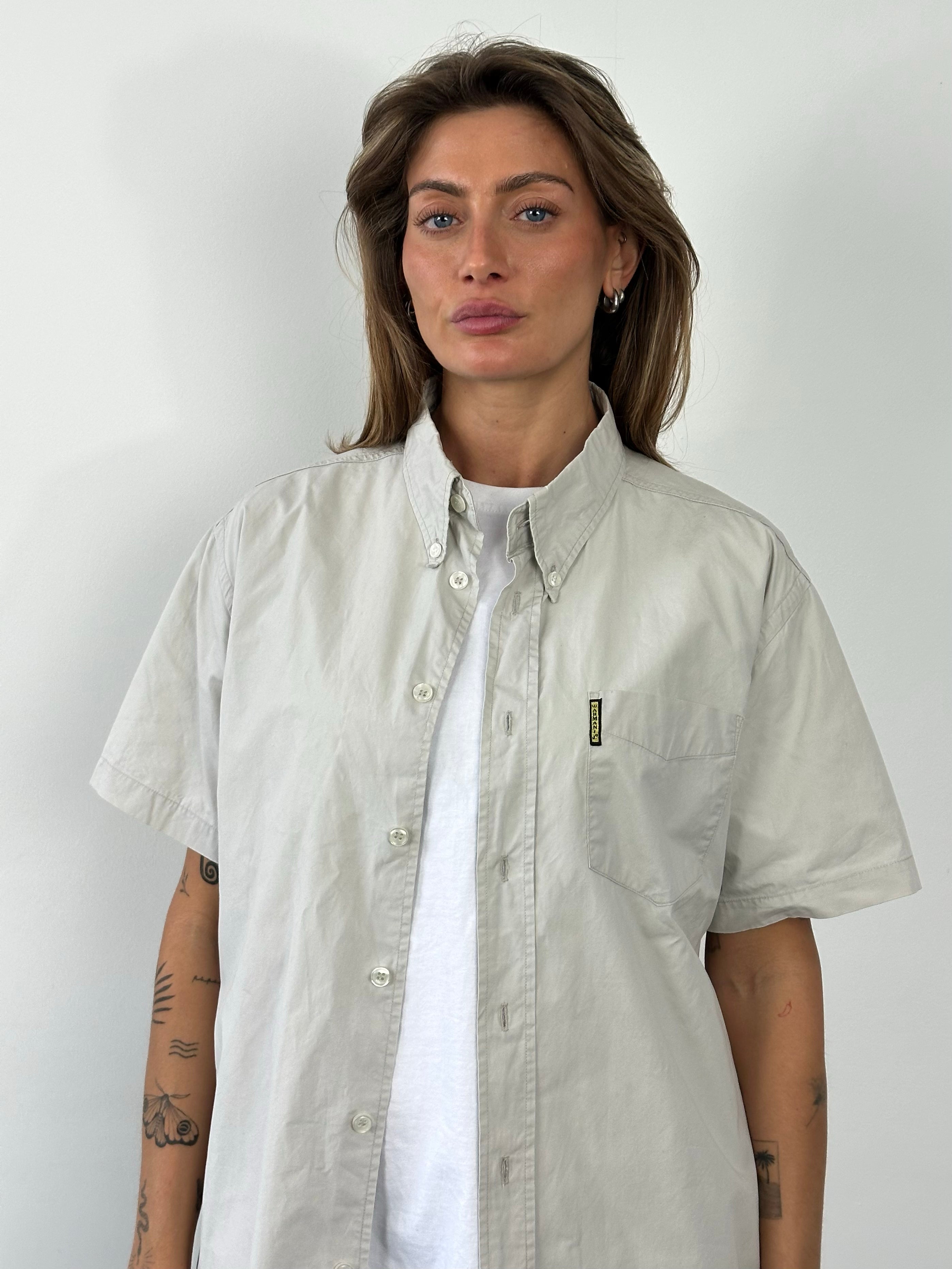 Armani Jeans 1990s Pure Cotton Short Sleeve Shirt - M