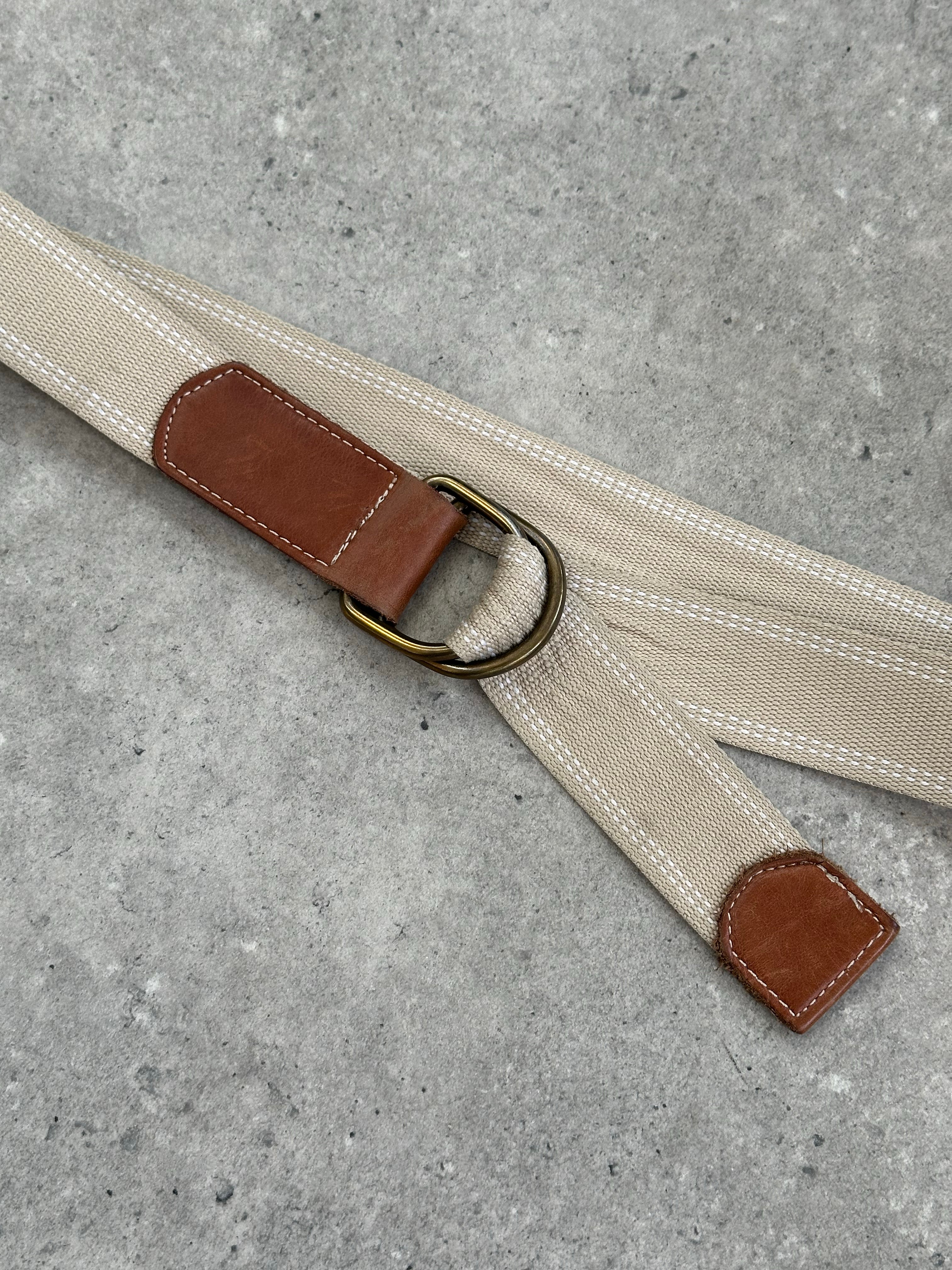 Vintage 1990s Leather Woven Belt - One size