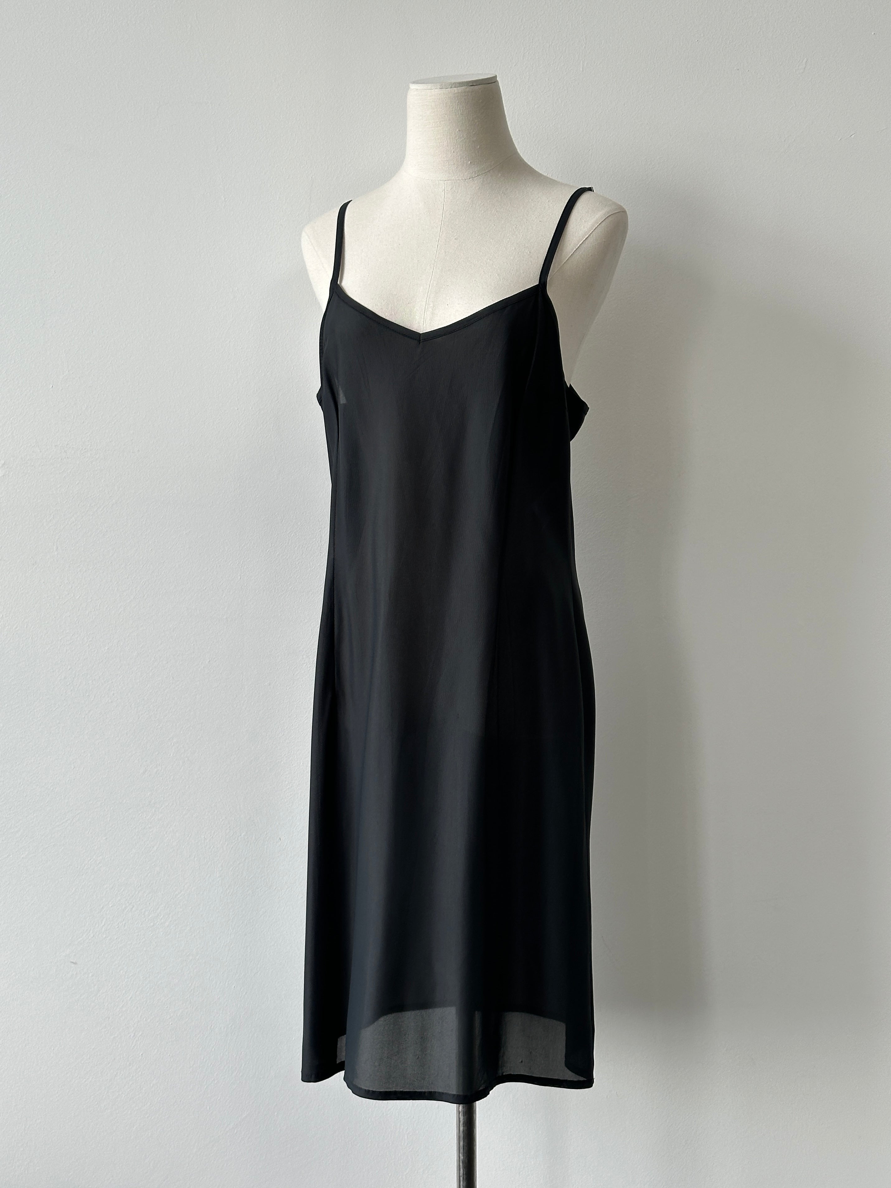 Vintage 2000s Sheer Midi Slip Dress - L