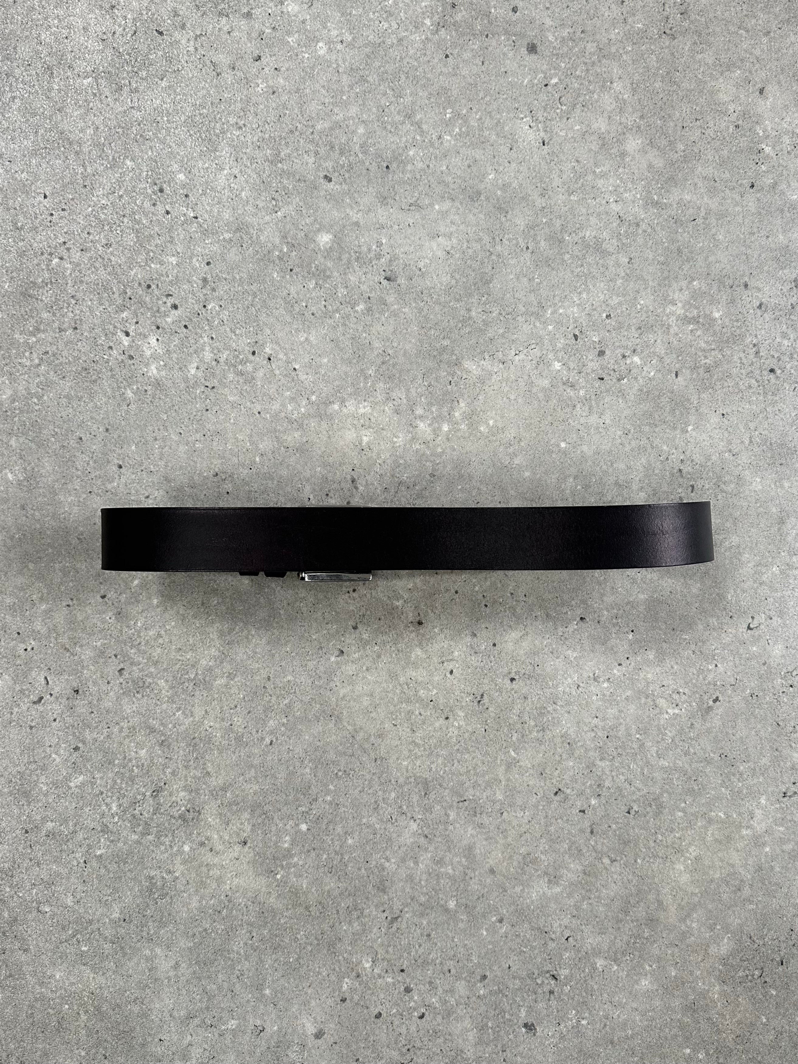 Armani Jeans 2000s Leather Logo Belt - W26-29