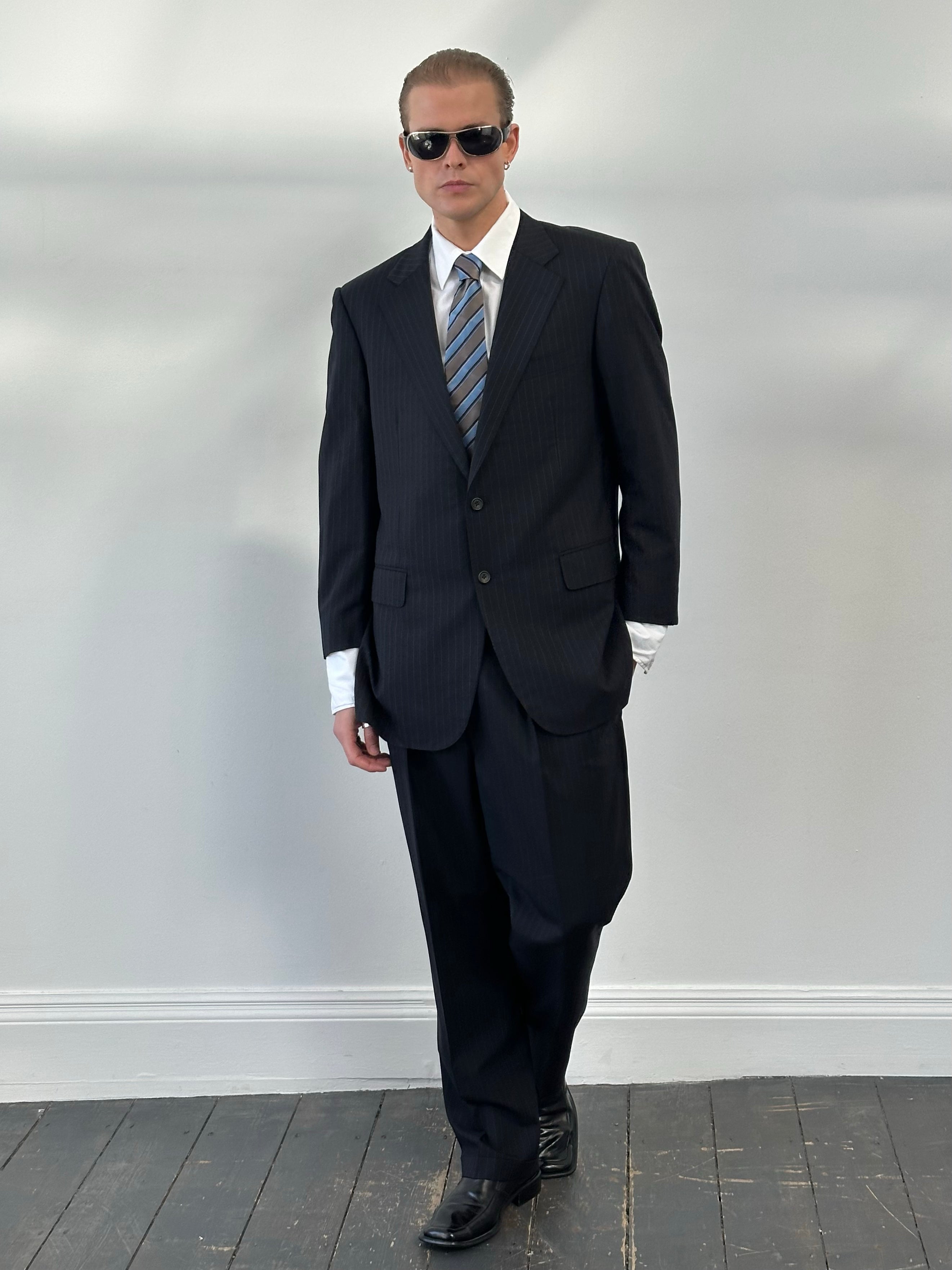 Burberry London Charcoal Pinstripe Two-Piece Suit