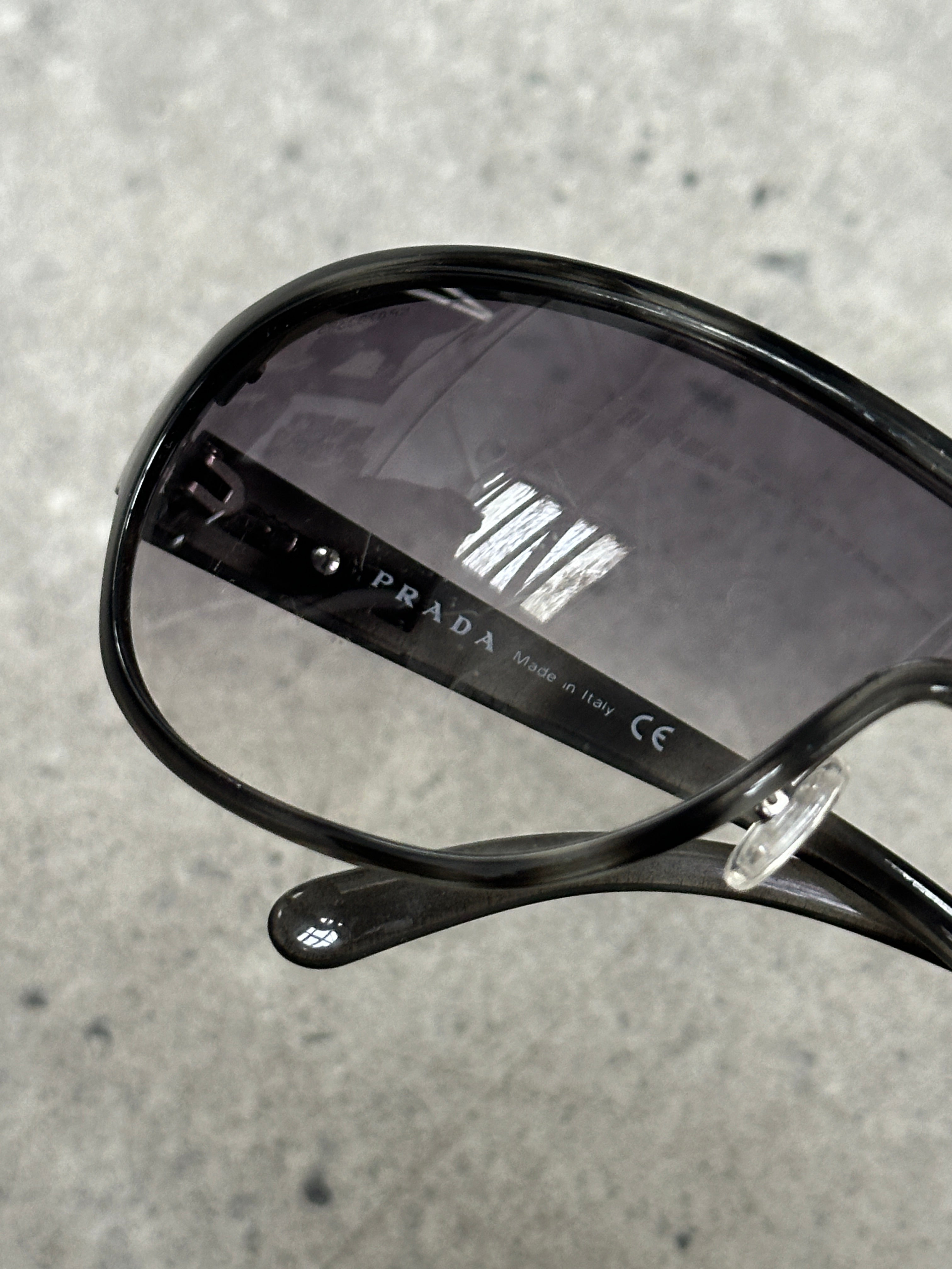 Prada 2000s Wraparound Shield Sunglasses