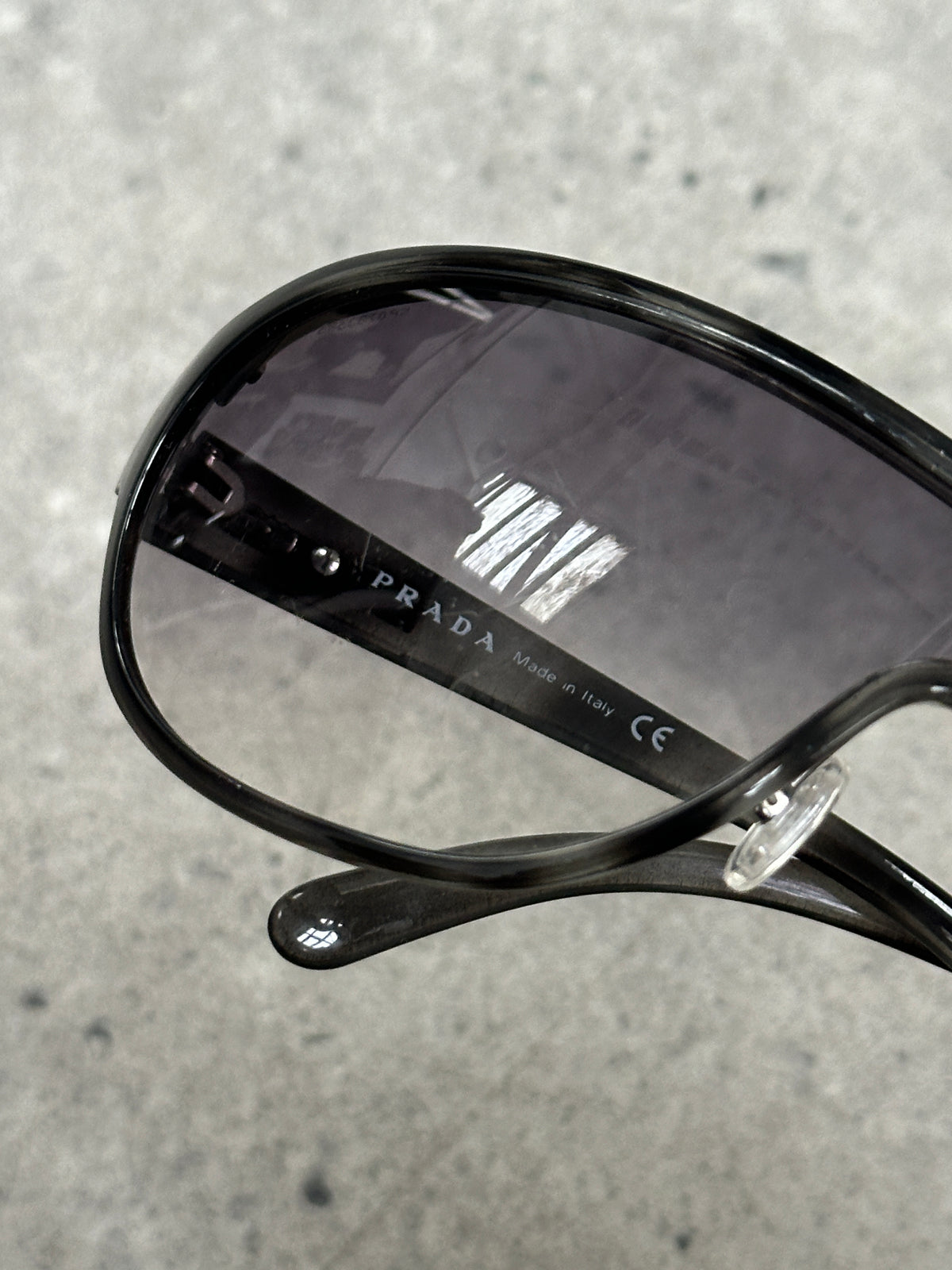 Prada 2000s Wraparound Shield Sunglasses