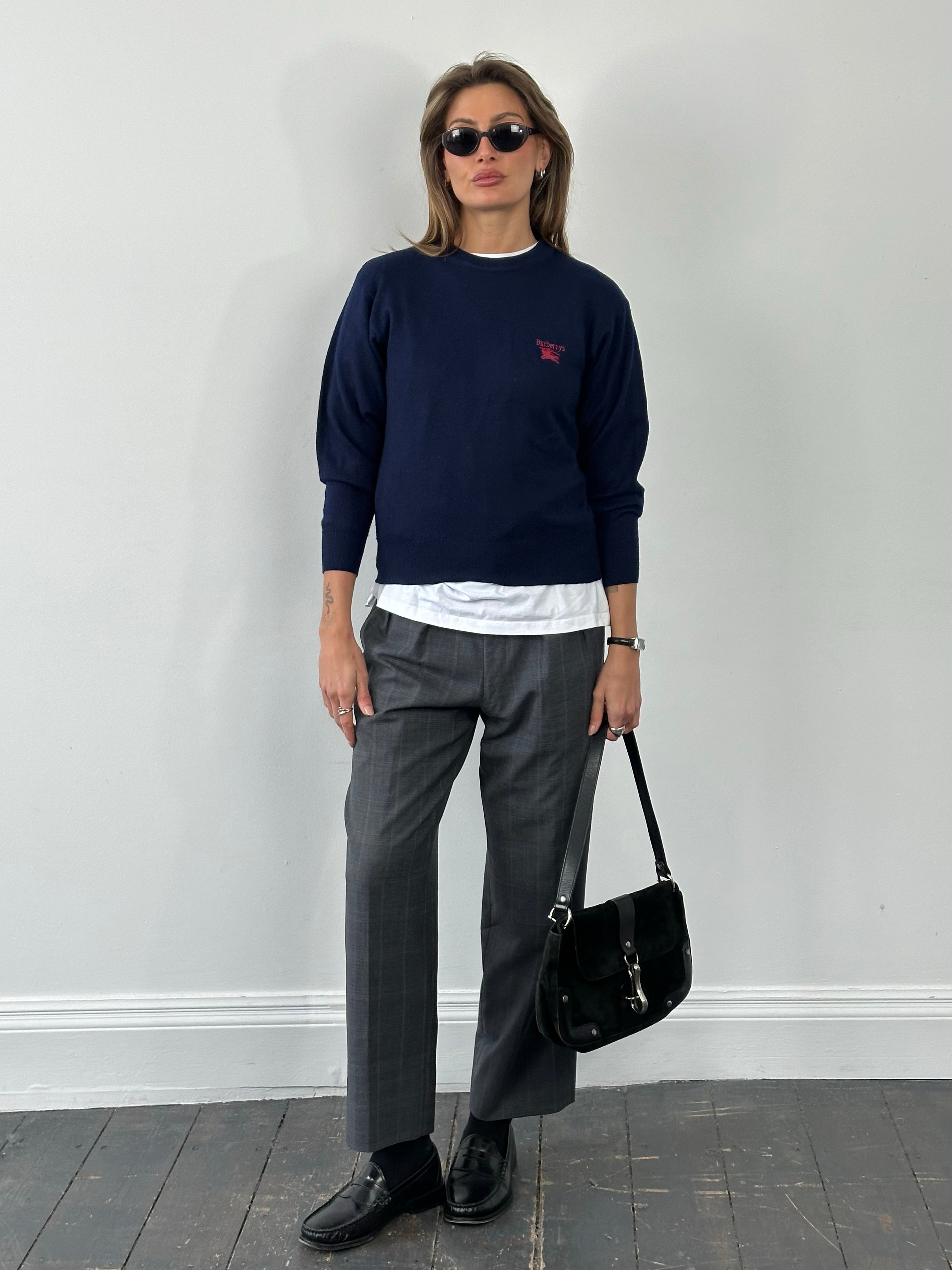 Burberry 1990s Wool Knit Jumper - XS