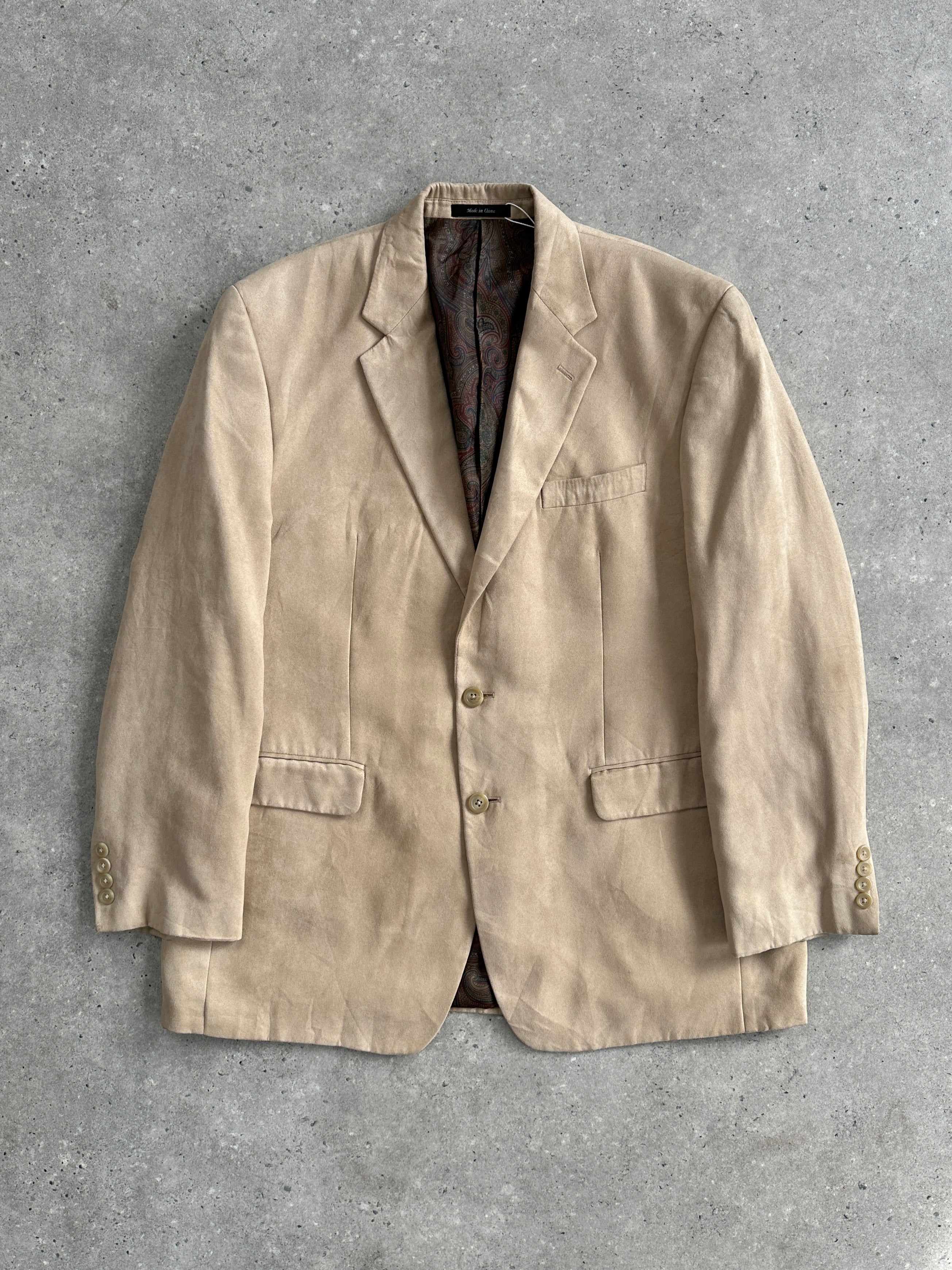 Ralph Lauren Faux Suede Single Breasted Blazer - 42R/XL - SYLK