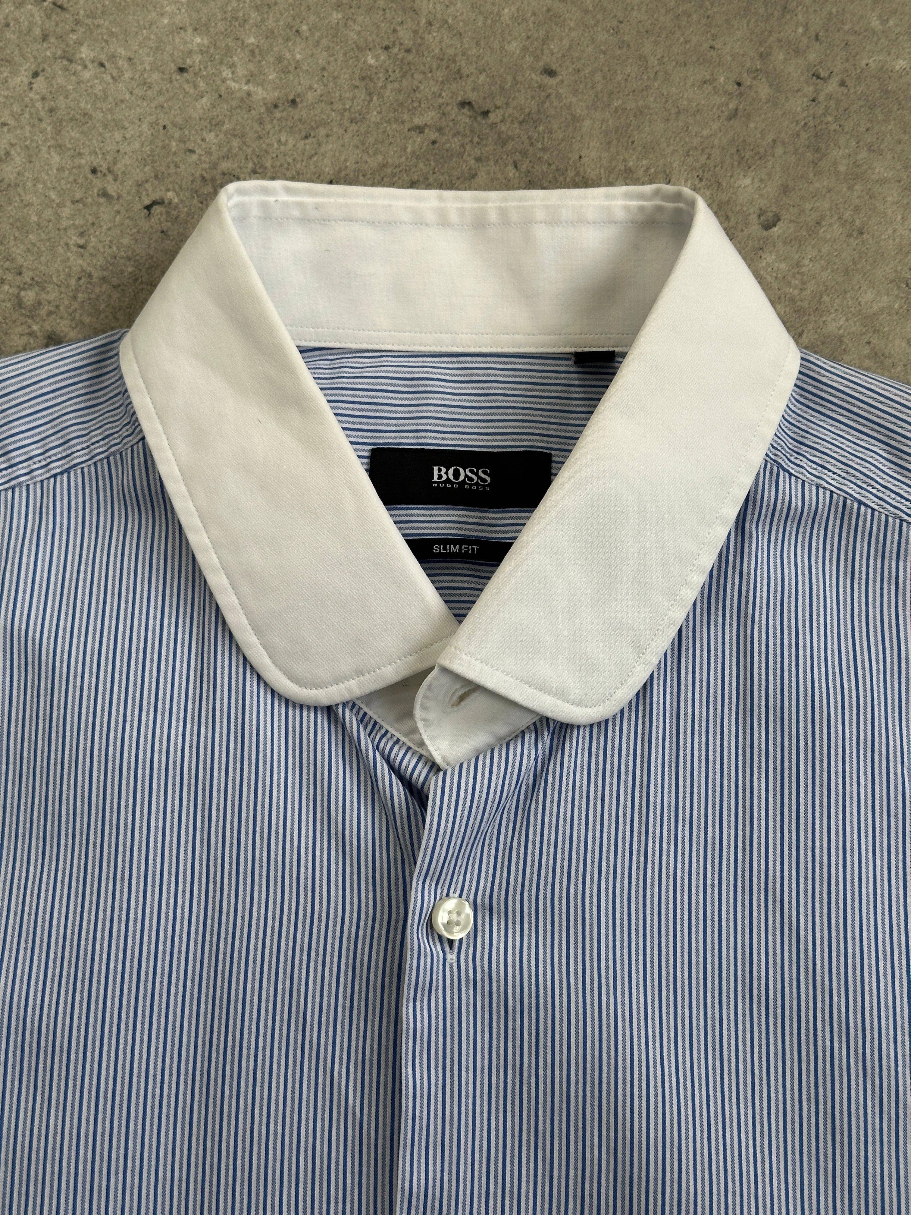 Hugo Boss 2000s Pure Cotton Striped Shirt - M-L