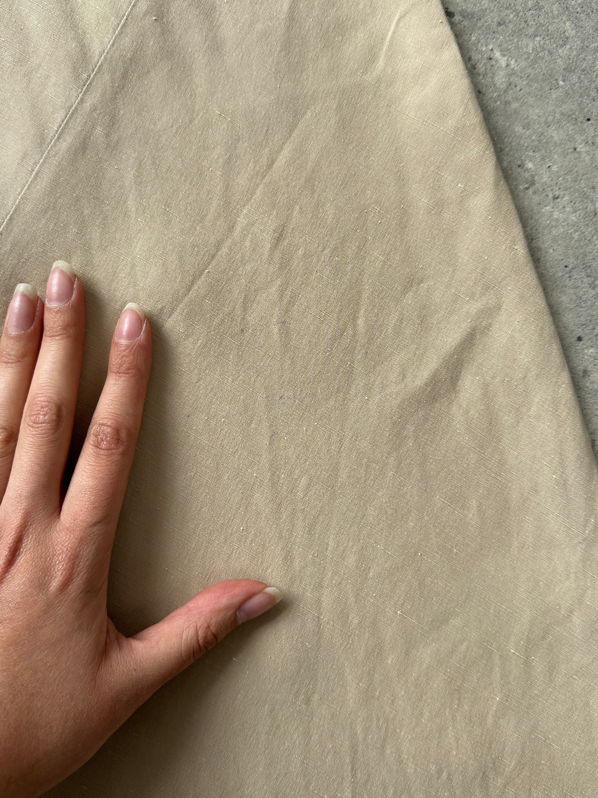Jaeger silk linen floor-length dress in S/M with flowing fabric and elegant design, perfect for sophisticated occasions.