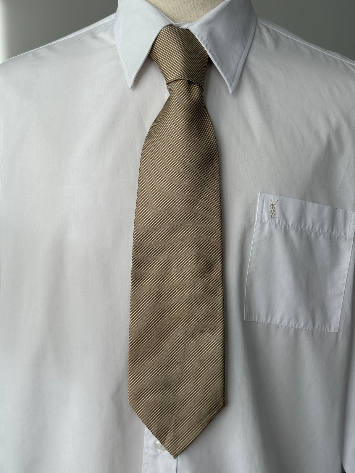 Vintage 2000s Diagonal Stripe Logo Tie