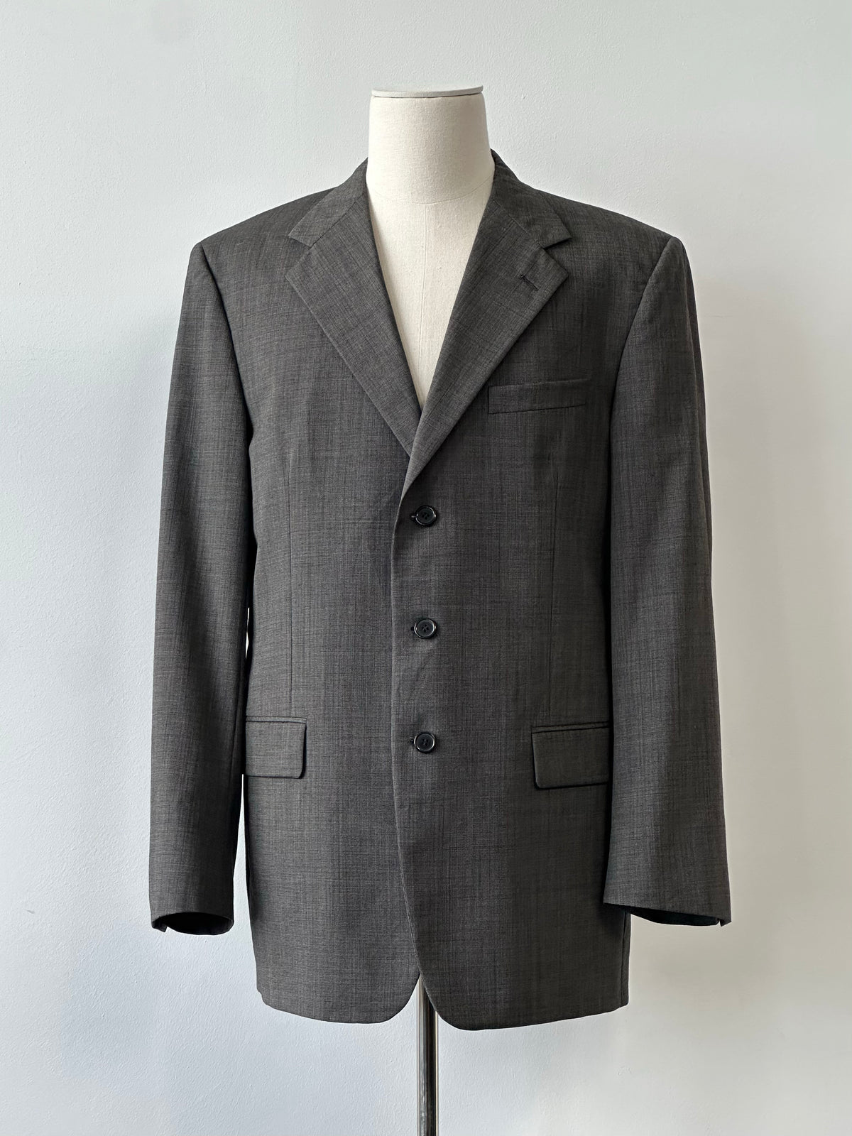 Givenchy 1990s Pure Worsted Wool Single Breasted Blazer - 42L