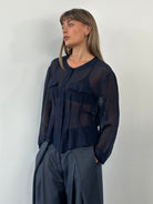 Vintage 1990s Pure Silk Sheer Shirt - M - SYLK