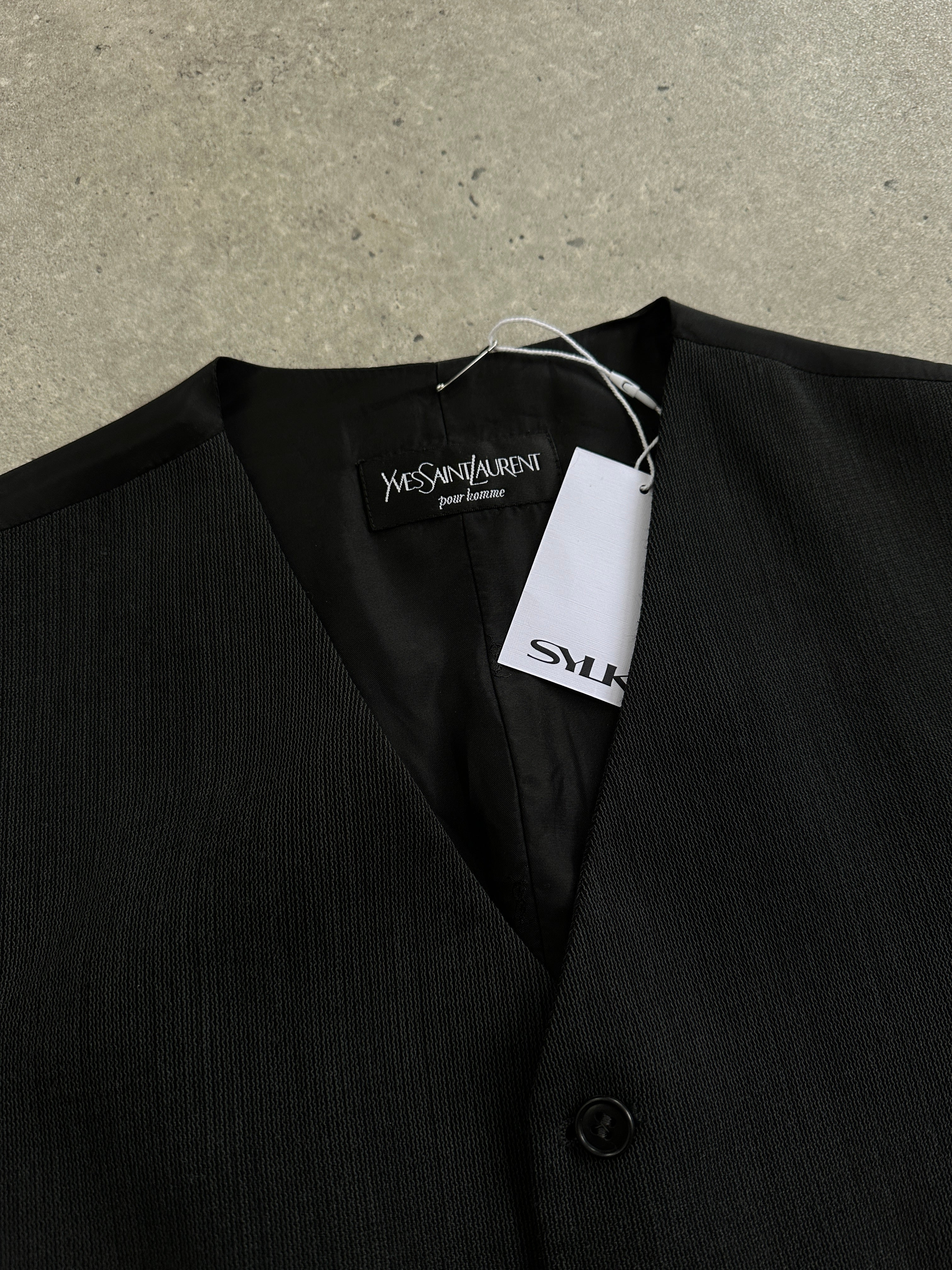 Yves Saint Laurent Wool Tailored Waistcoat - L/XL - SYLK