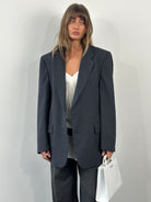 Christian Dior Monsieur 1980s Pure Wool Stripe Blazer - 44R/XL - SYLK