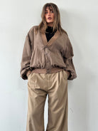 Vintage Pure Silk Bomber Jacket - XL - SYLK