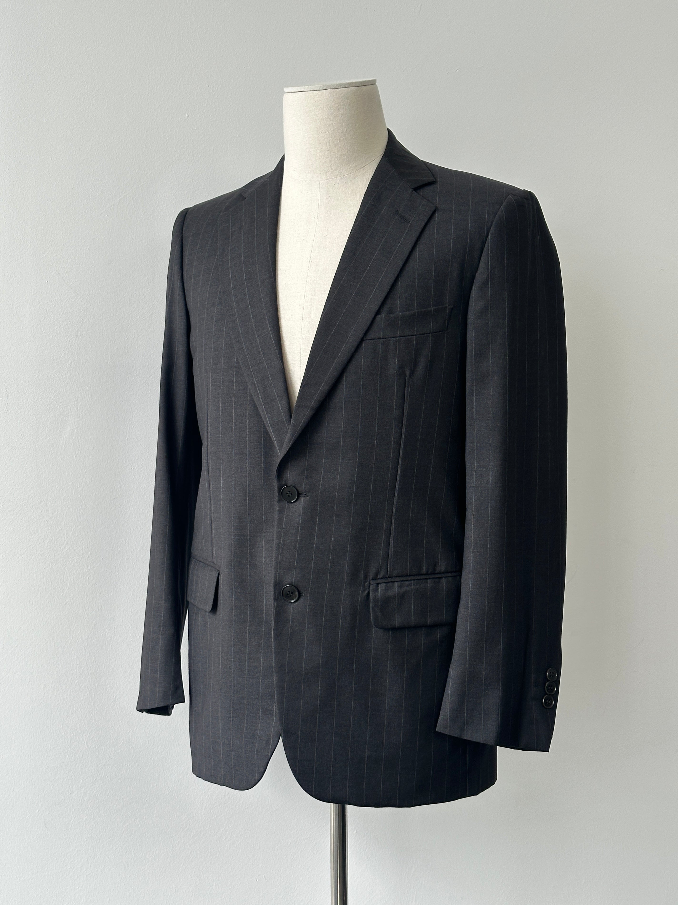 Loro Piana x Confitri Couture 1990S Pure Wool Striped Blazer - 38R