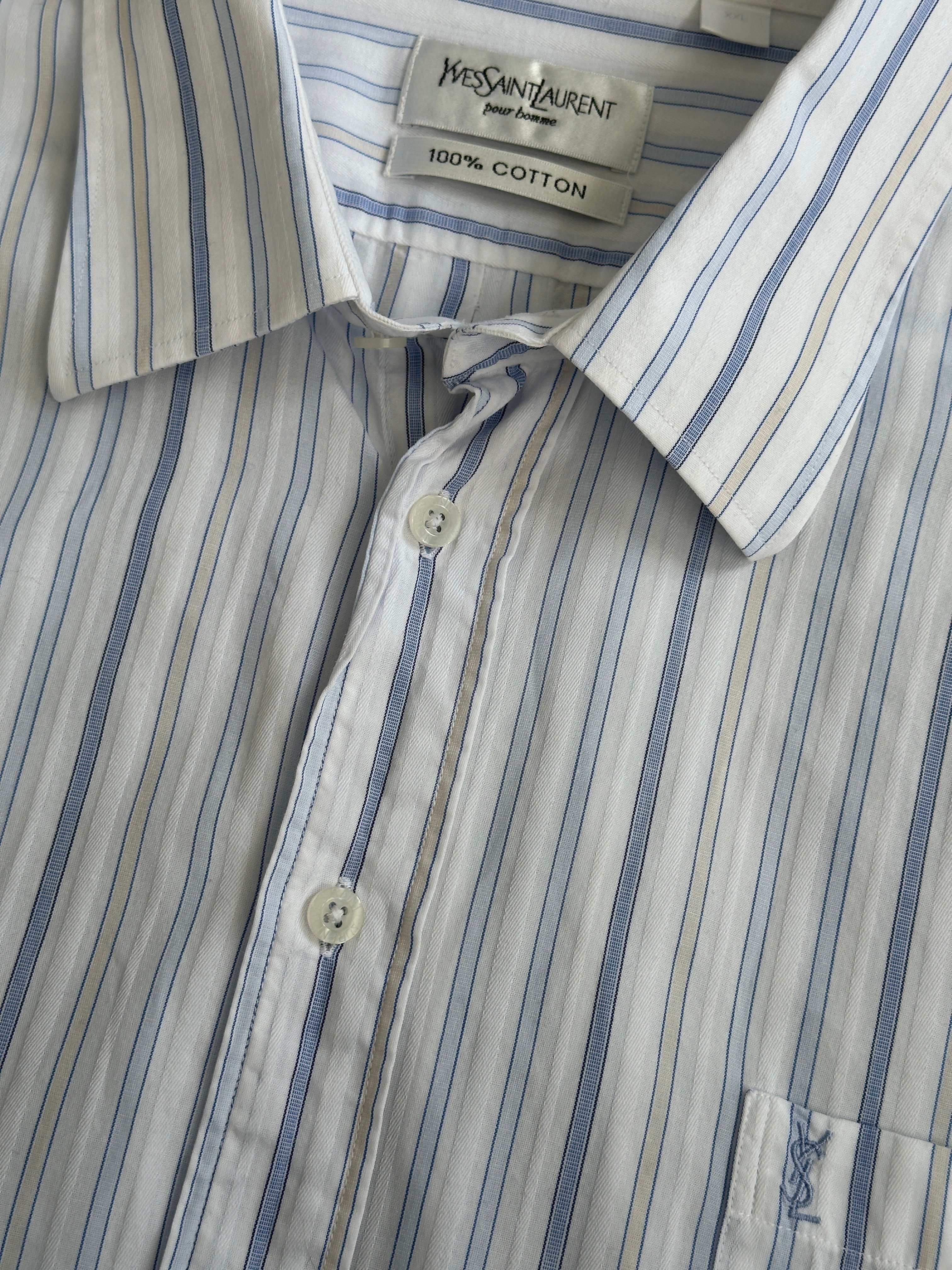 Yves Saint Laurent 2000s Pure Cotton Striped Shirt - XXL