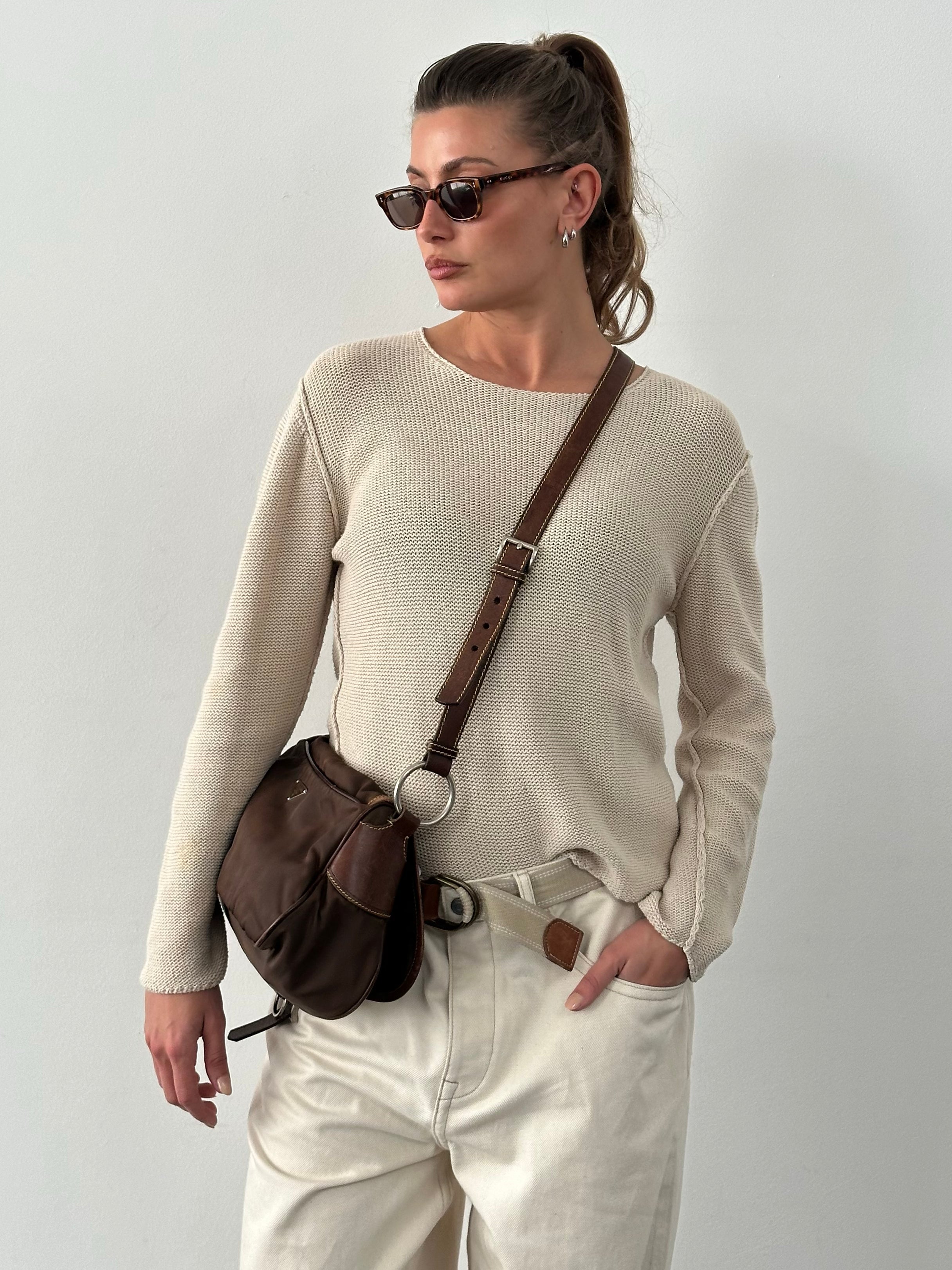 Armani Jeans 1990s Pure Cotton Knit Jumper - M