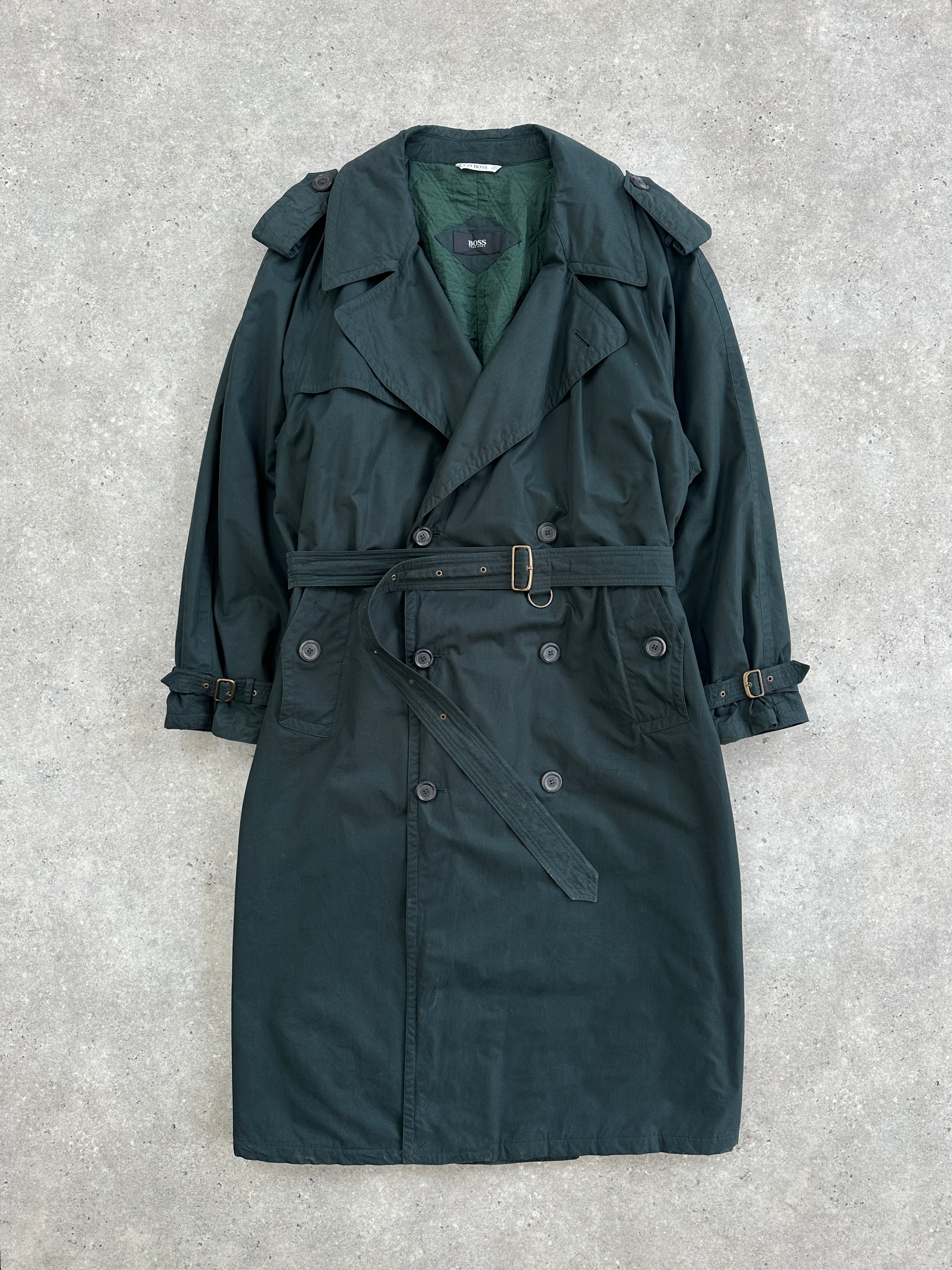 Hugo Boss Double Breasted Belted Trench Coat - XXL - SYLK