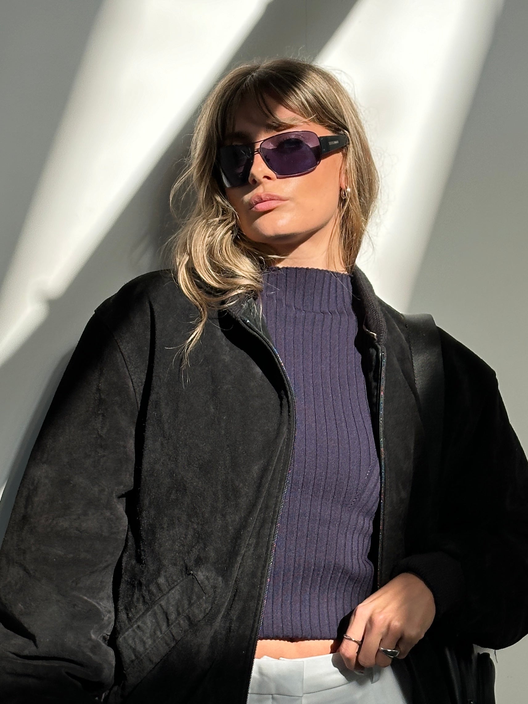 Prada aviator shield sunglasses with dark tinted lenses and metal frame, stylish eyewear for sun protection and fashion.